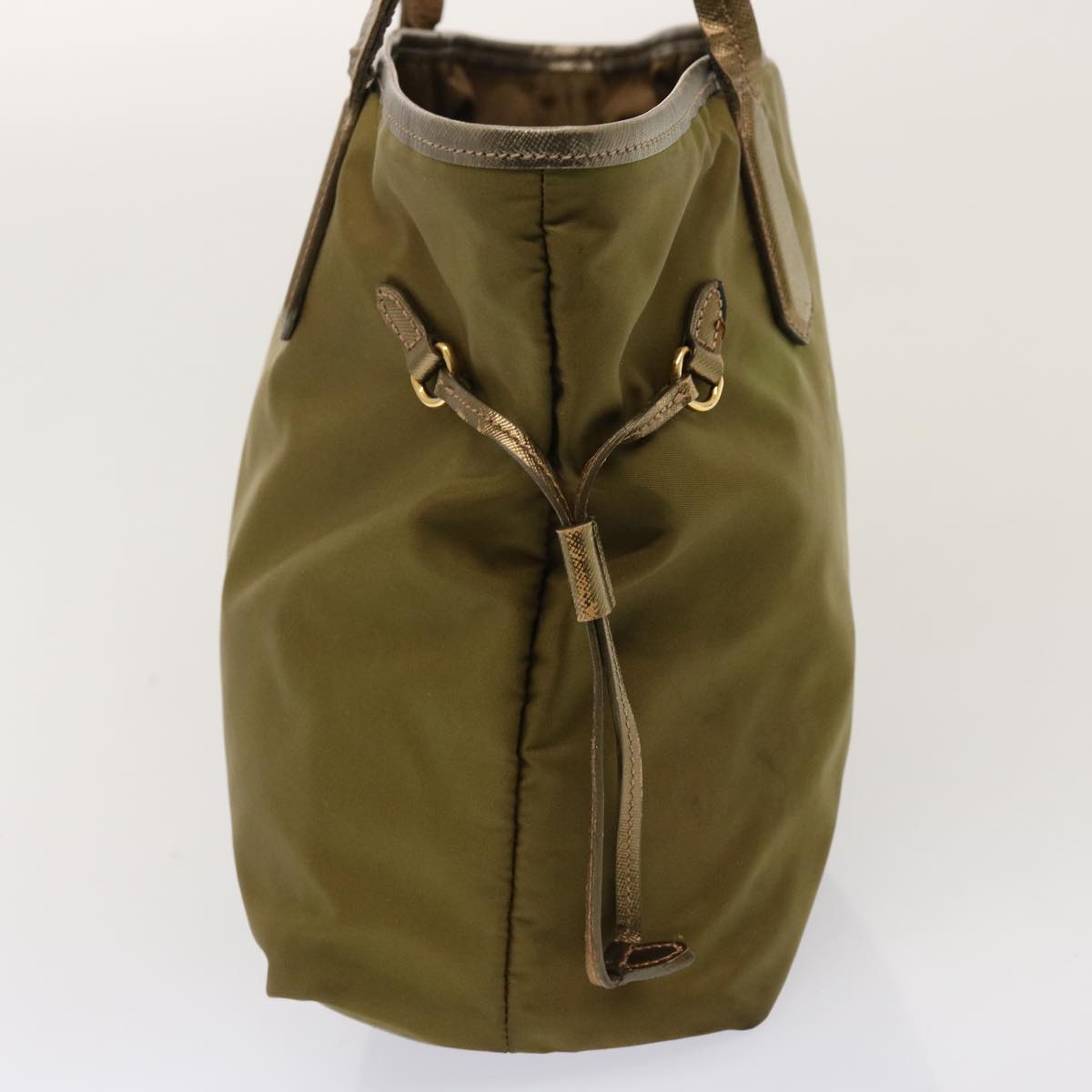 PRADA Tote Bag Nylon Brown Auth 73338
