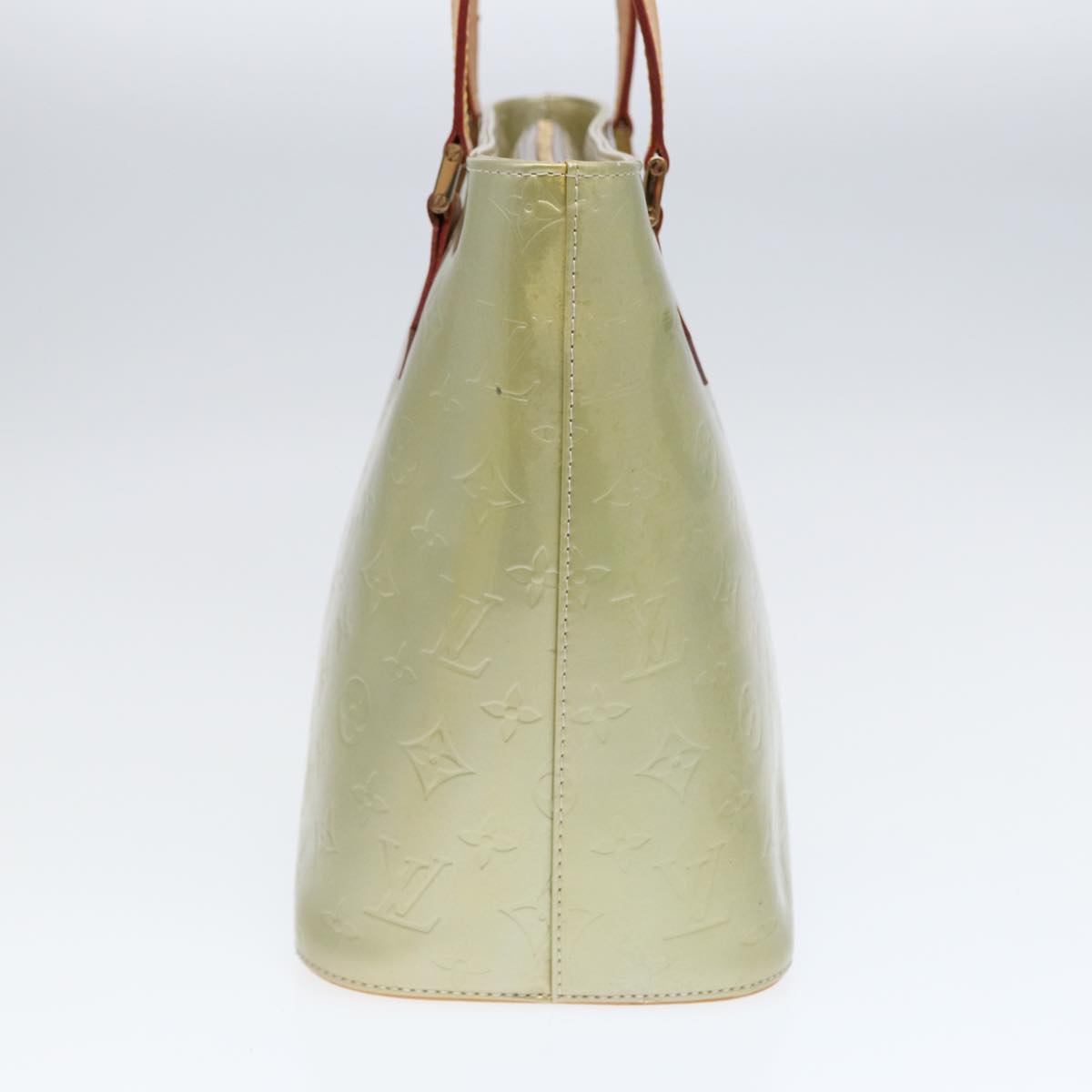 LOUIS VUITTON Monogram Vernis Houston Hand Bag Gris M91053 LV Auth 73418