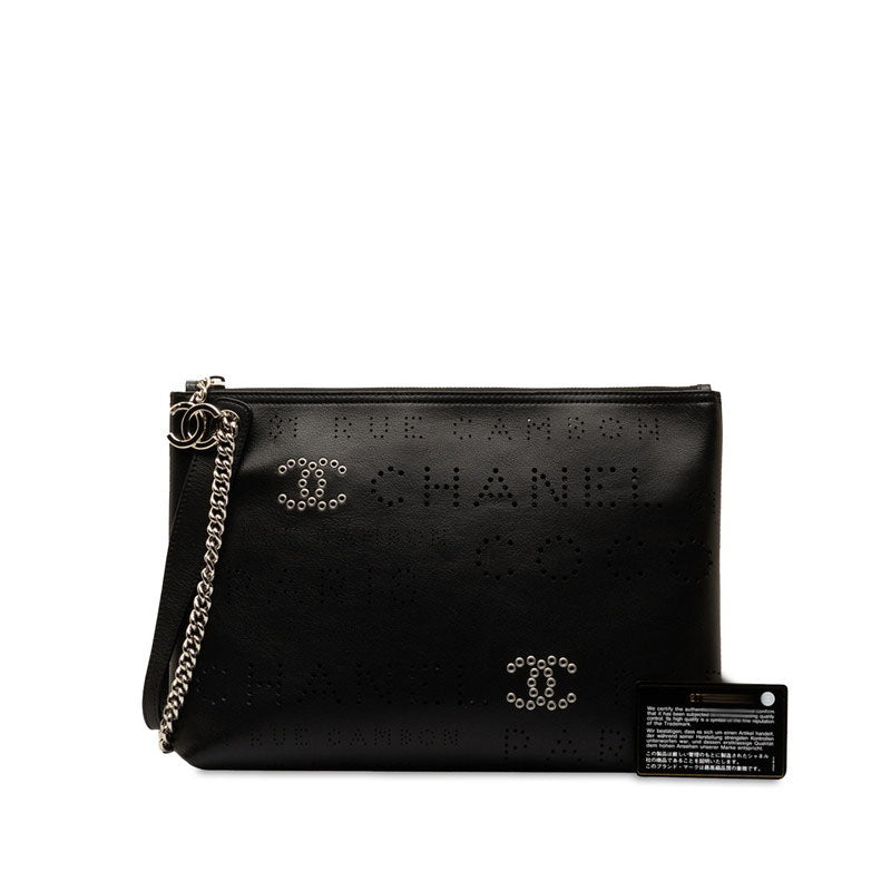 Chanel Coco Clutch Bag Clutch Black Leather Chanel