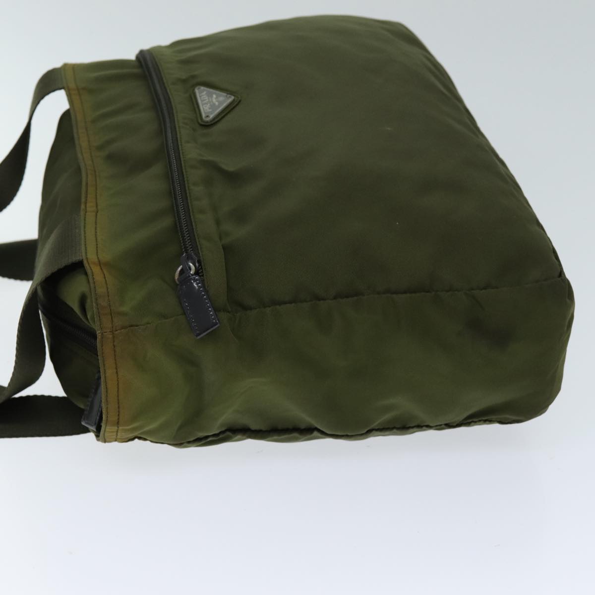 PRADA Tote Bag Nylon Khaki Auth 74970