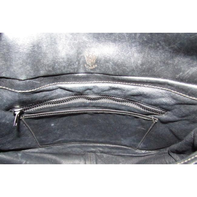 Gucci Vintage Shoulder Black Suede And Leather Hobo Bag