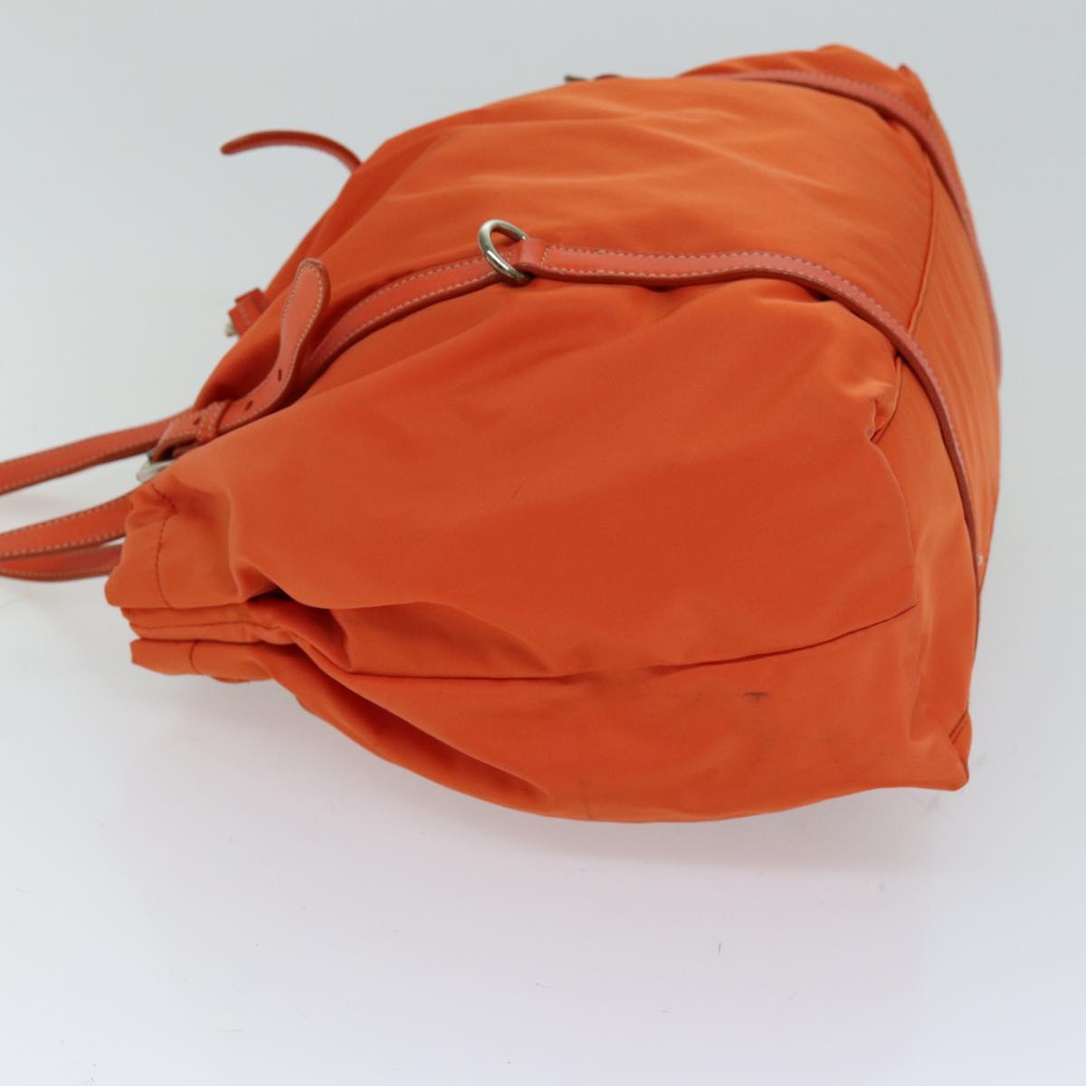 PRADA Tote Bag Nylon Orange Auth 75692