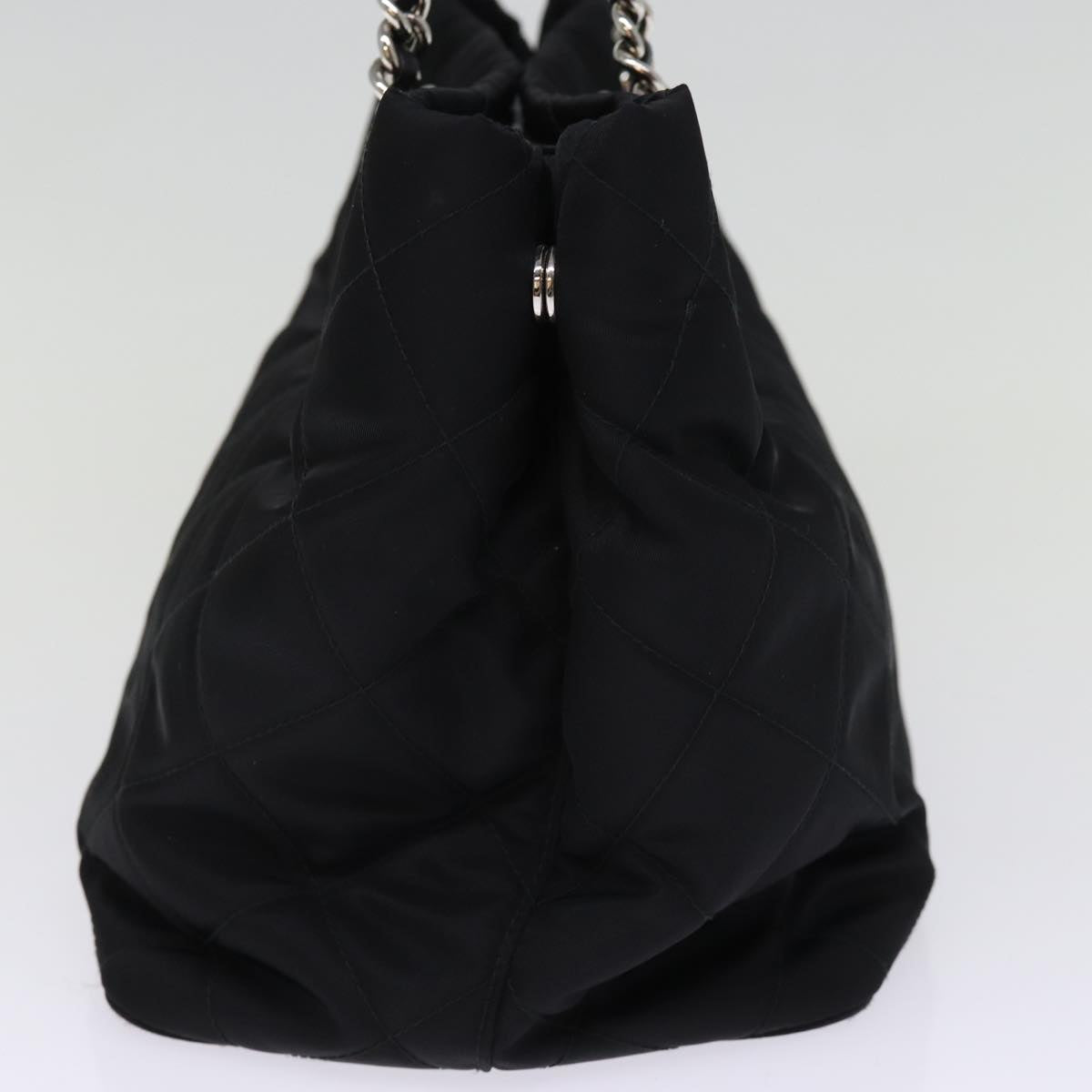 PRADA Chain Shoulder Bag Nylon 2way Black Auth 76803