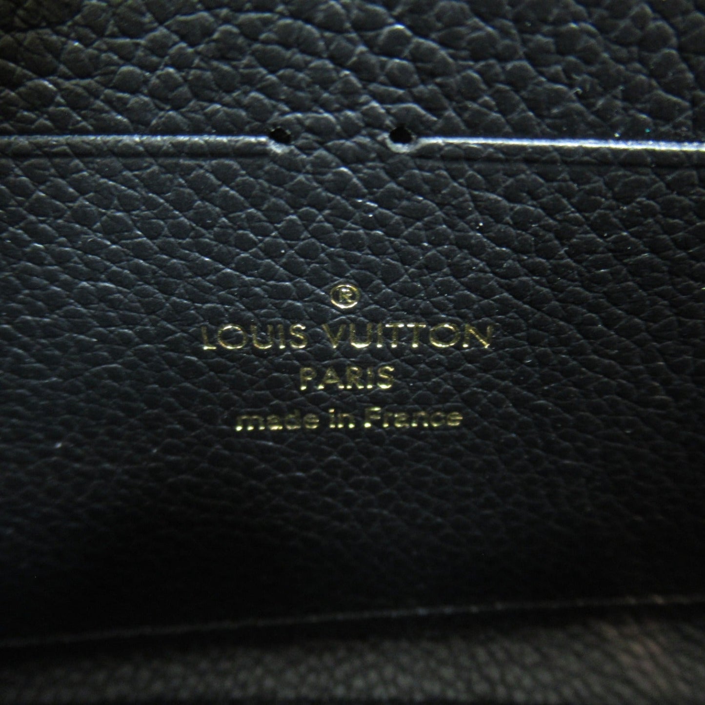 Louis Vuitton Portefolio Clemence Round Long Wallet Round Long Wallet Leather Monogram Emplant Black M60171