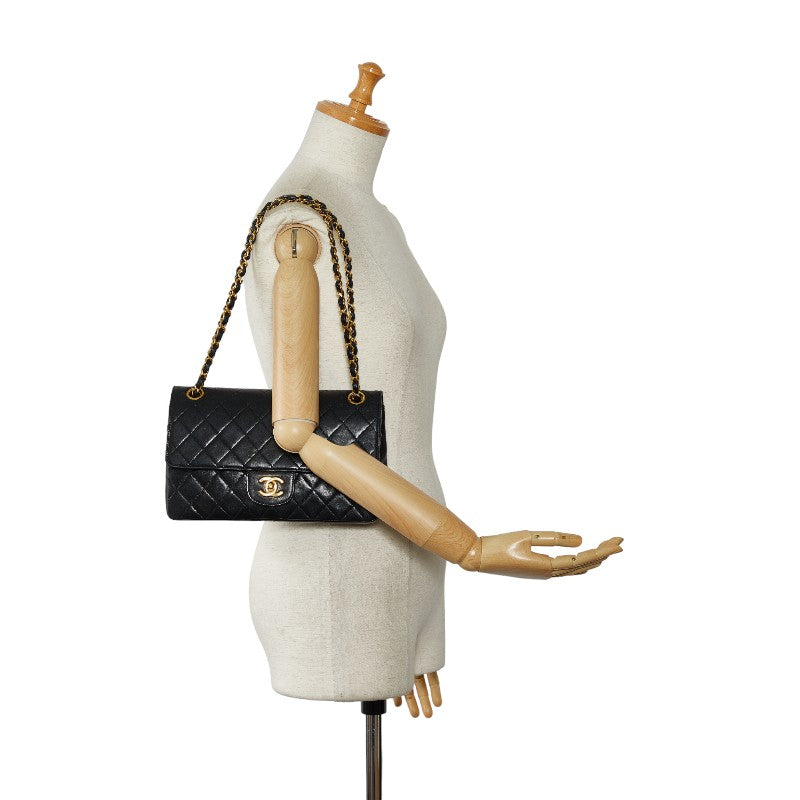 CHANEL MATRASSES 25 COCOMARK CHAIN SHOLDER BAG BLACK Lambskinkin LADY CHANEL
