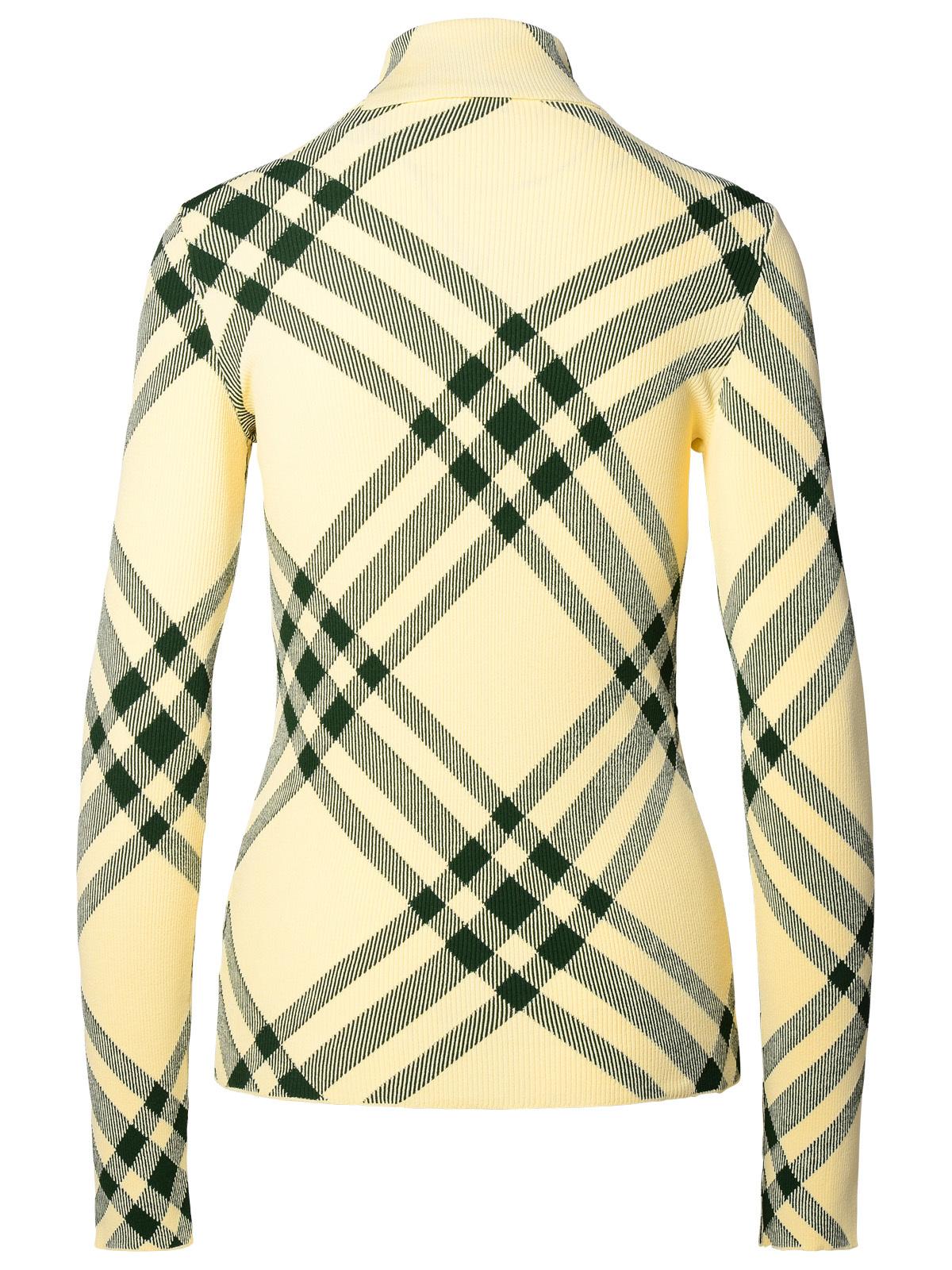Burberry Ivory Viscose Blend Turtleneck Sweater Woman