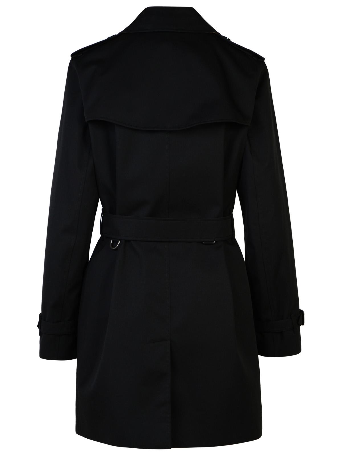 Burberry 'Kensington' Black Polyester Trench Coat Woman