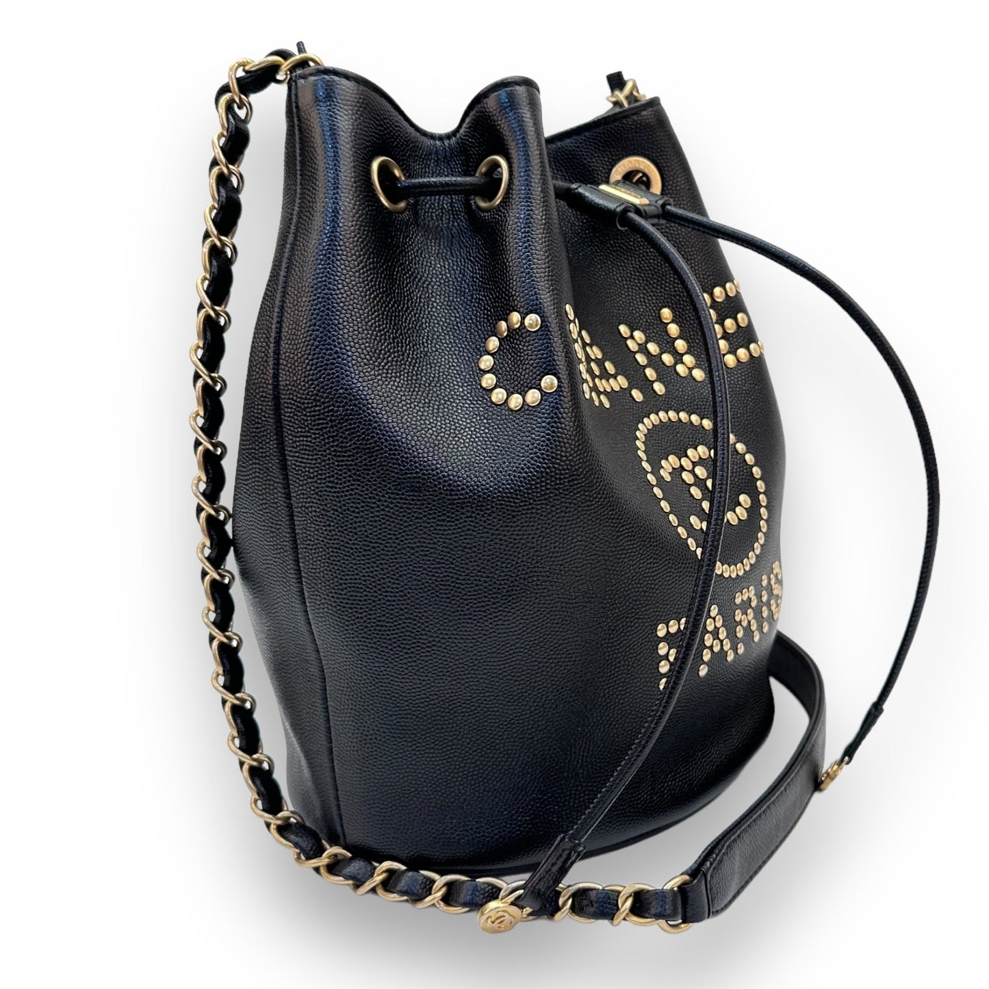 Chanel Caviar Deauville Drawstring Bucket Bag