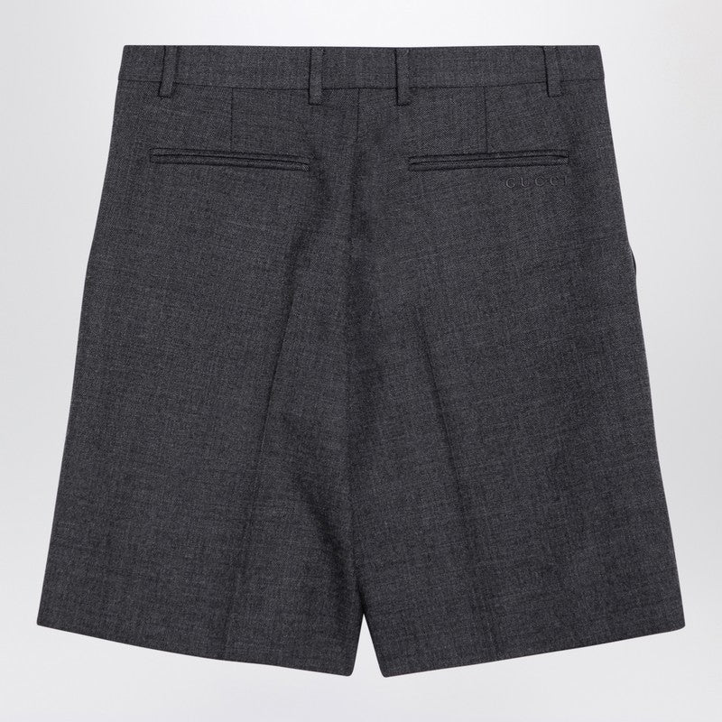 Gucci Grey Wool Bermuda Shorts Women