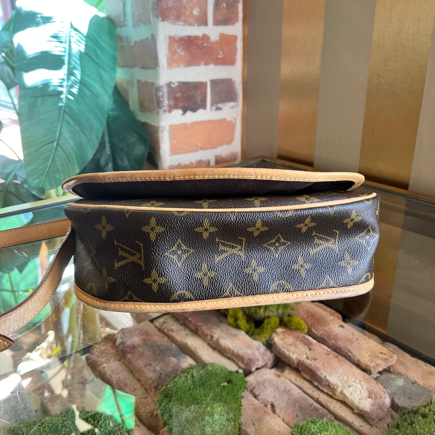 LOUIS VUITTON Menilmontant PM Brown Monogram Canvas Crossbody Bag