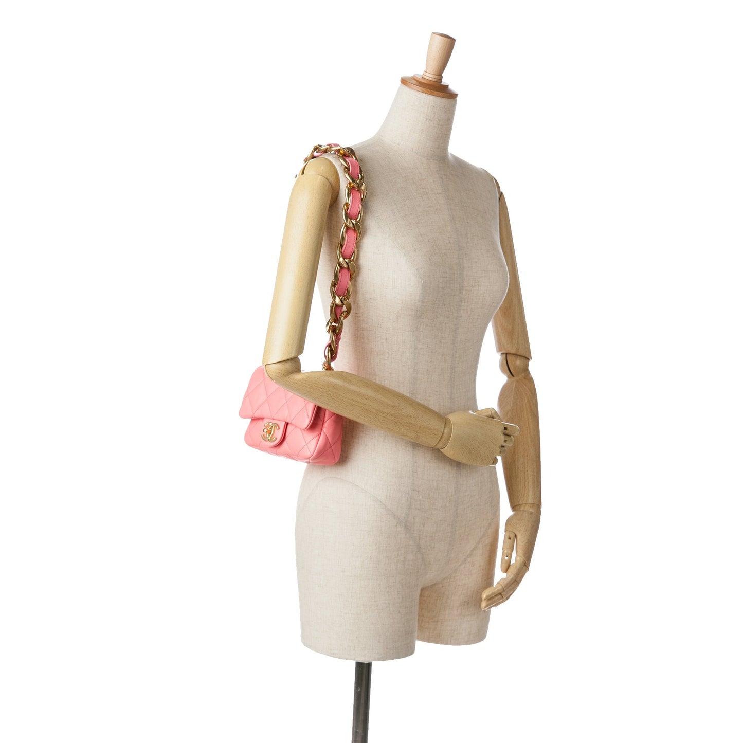 Pink Chanel Mini Quilted Lambskin Funky Town Flap Shoulder Bag