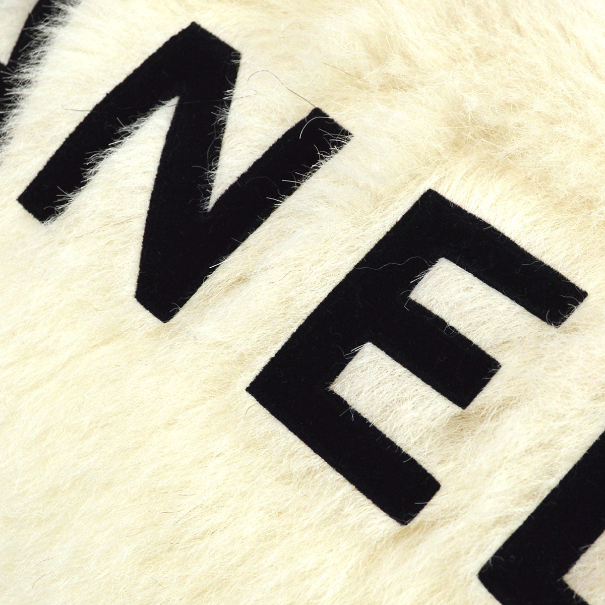 Chanel 1994 Ivory Faux Fur Logo Arm Warmer Bag
