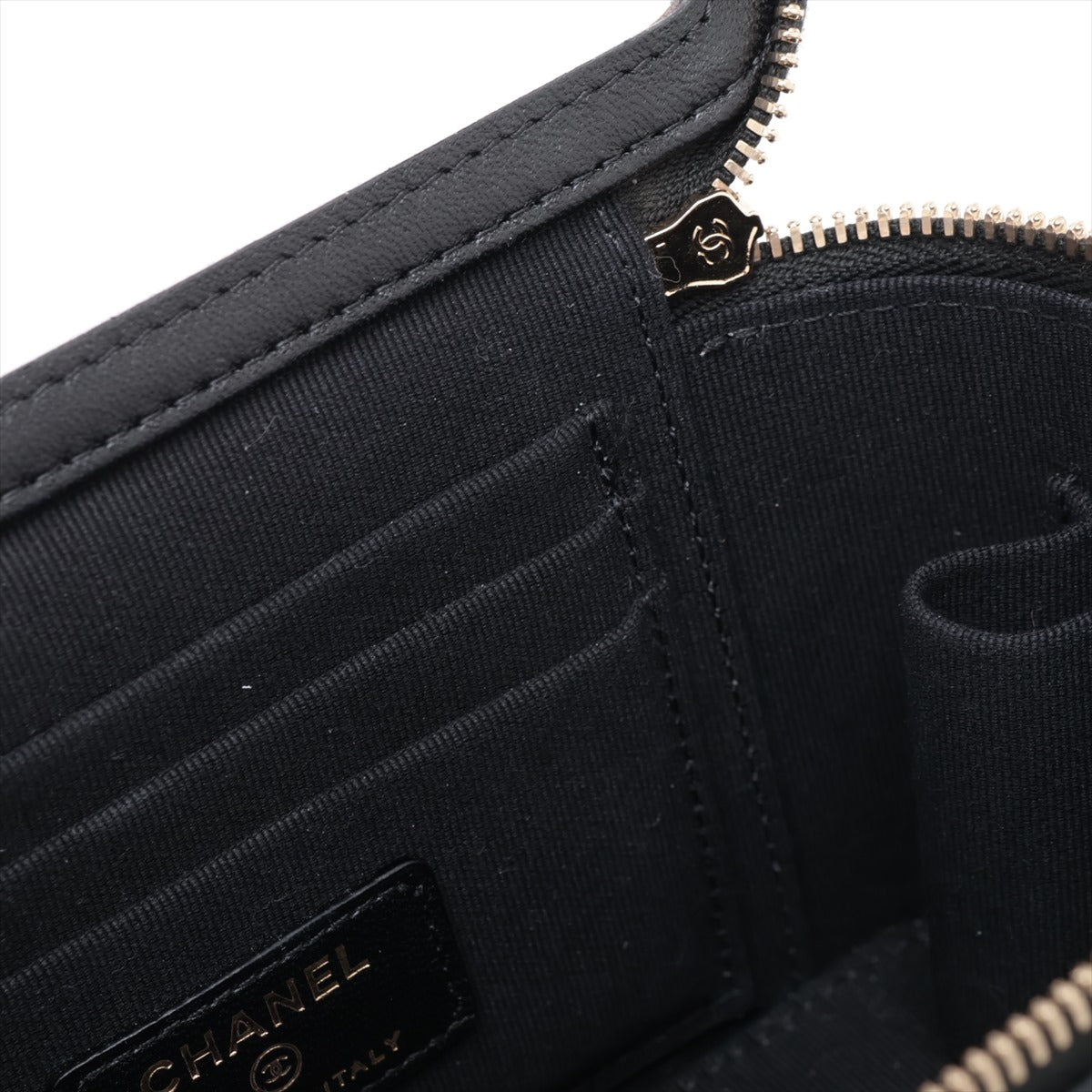 Chanel Matrasse Chain Shoulder Bag Vanity Black G 31st