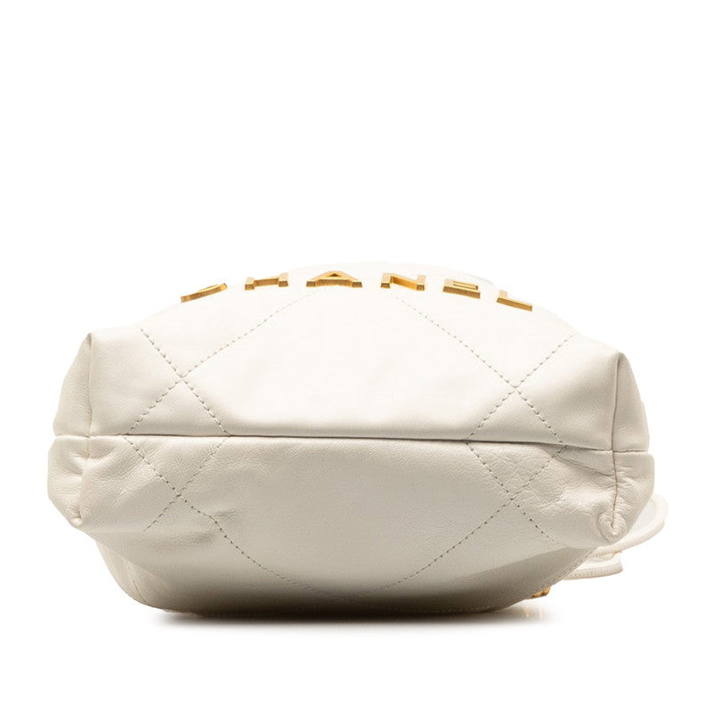 CHANEL COCOMARK CHANEL 22 Mini Wipes Chain Shoulder Bag White G Leather CHANEL