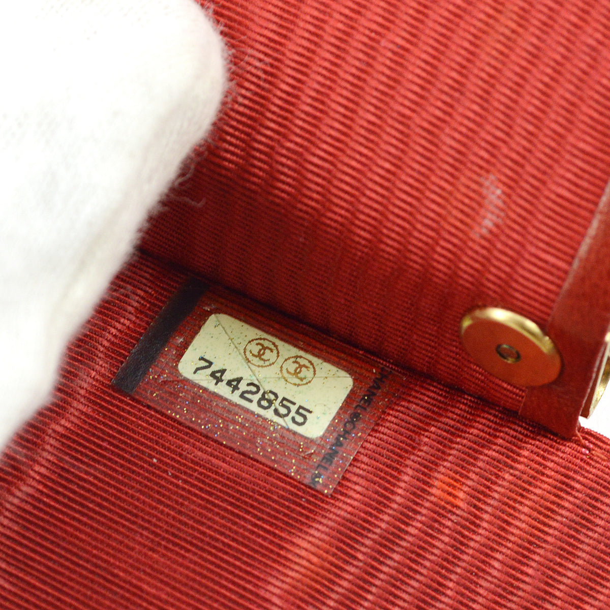 Chanel Red Caviar Key Case Small Good