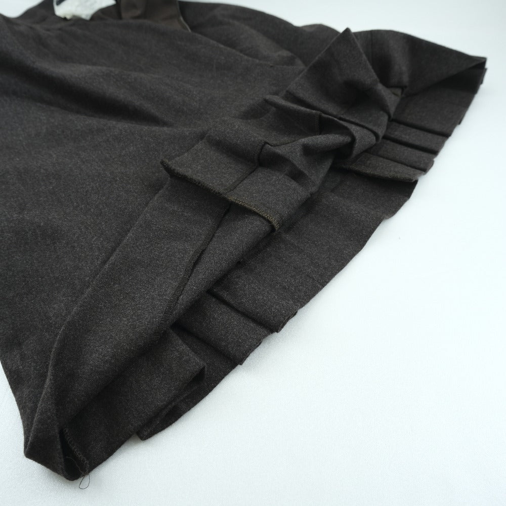 CHANEL skirt P03640V03532 wool Brown Flare Women 36 Used