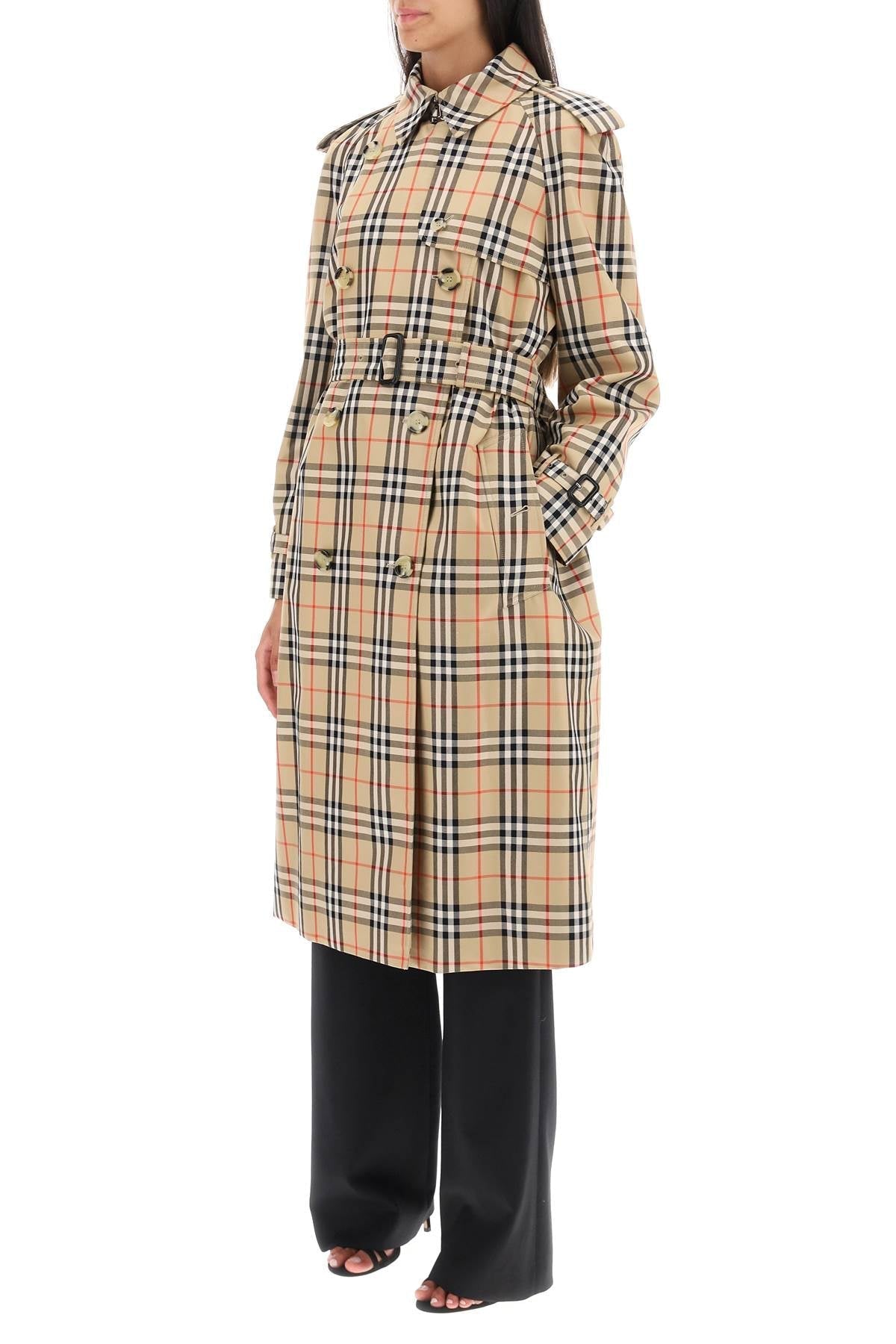 Burberry Check Trench Coat Women