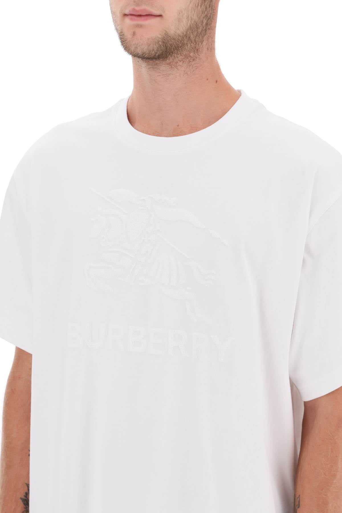 Burberry Ekd Embroidery 'Raynerton' Oversized T-Shirt Men