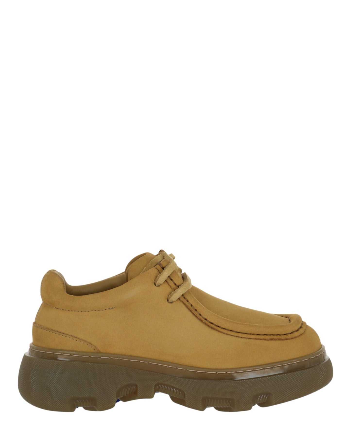 Burberry Womens Nubuck Creeper Shoes Camel