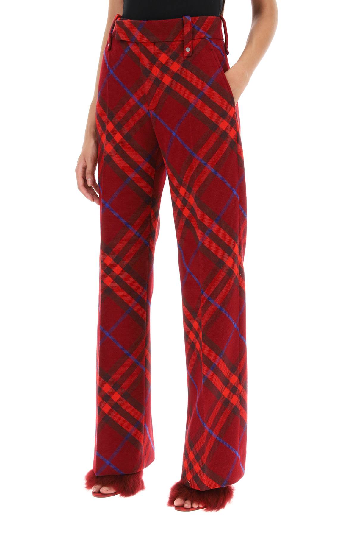 Burberry Burberry Check Wool Pants Women