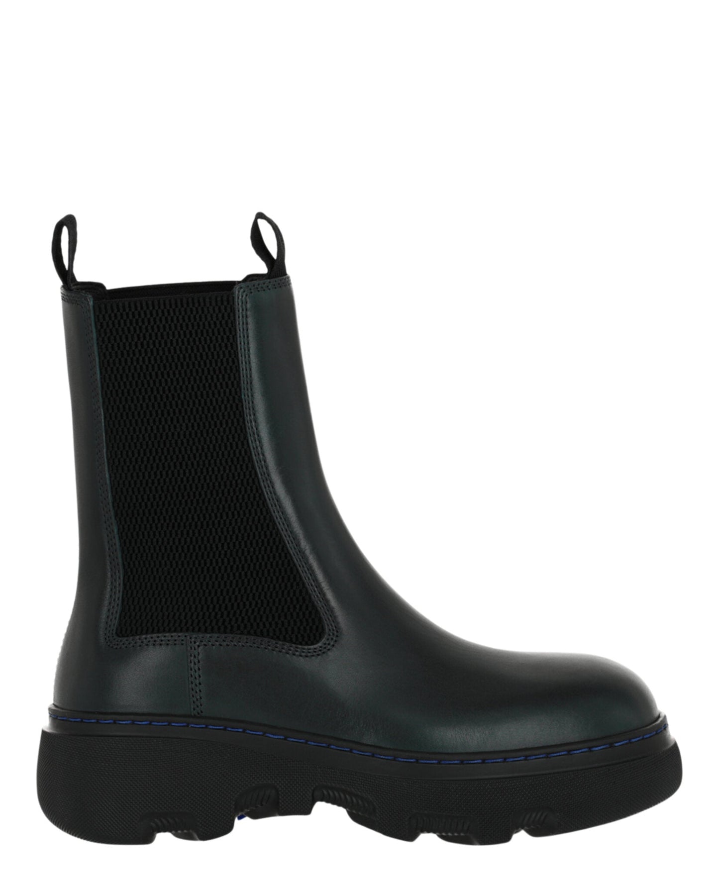 Burberry Womens Creeper Chelsea Boots Green