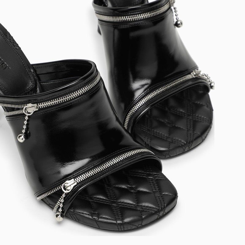 Burberry Black Leather Sleep Sandal Women