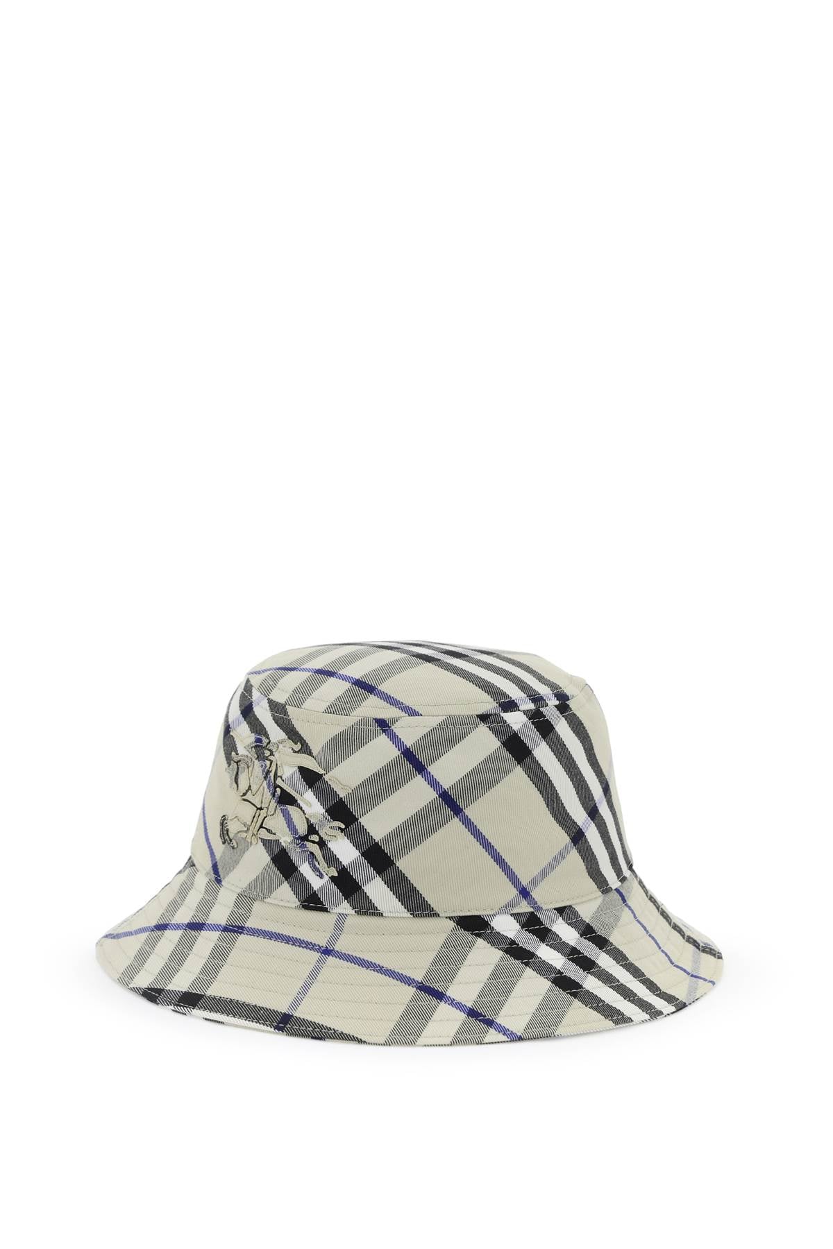 Burberry Ered Cotton Blend Bucket Hat With Nine Words Women