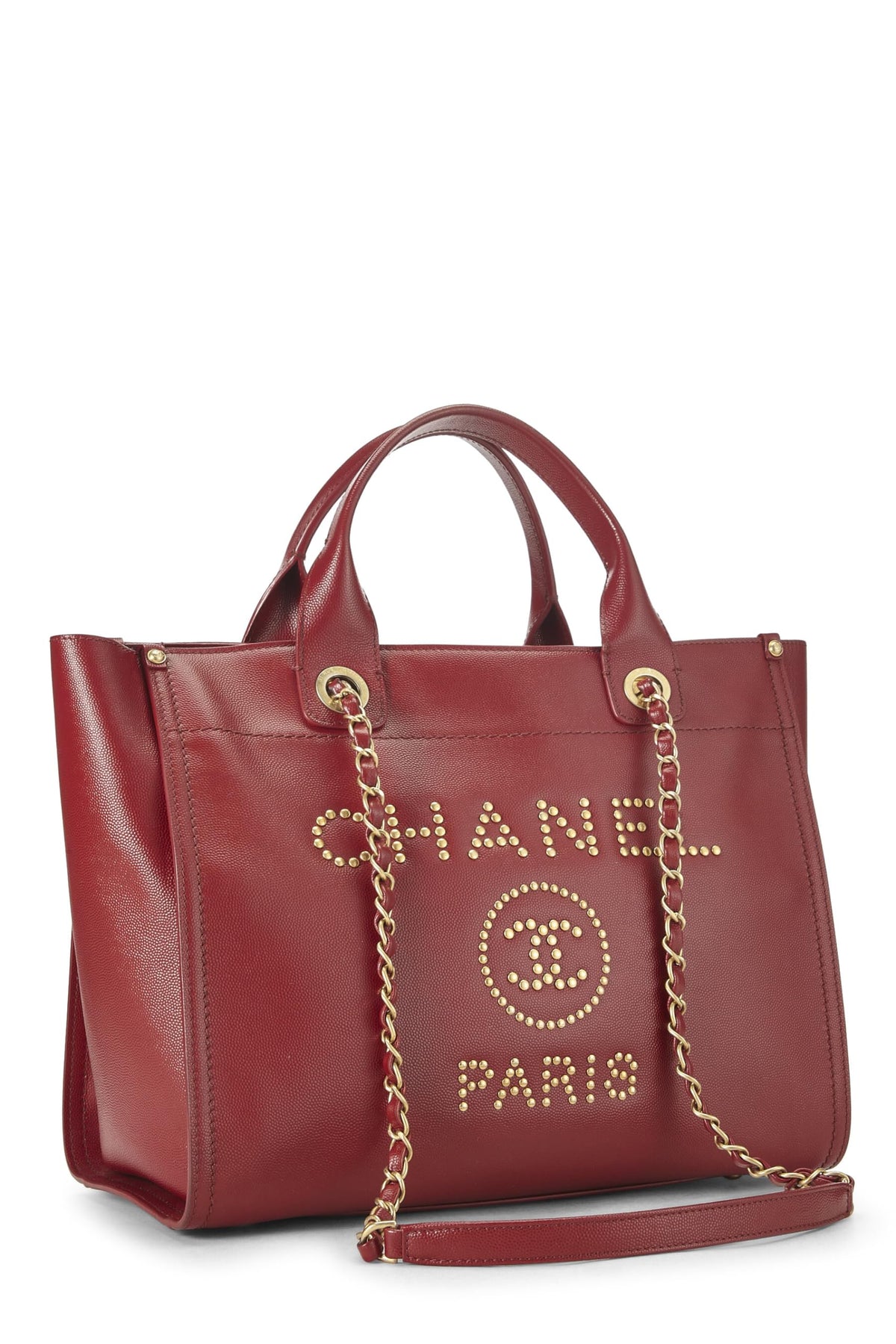 Chanel, Red Leather Deauville Small, Red
