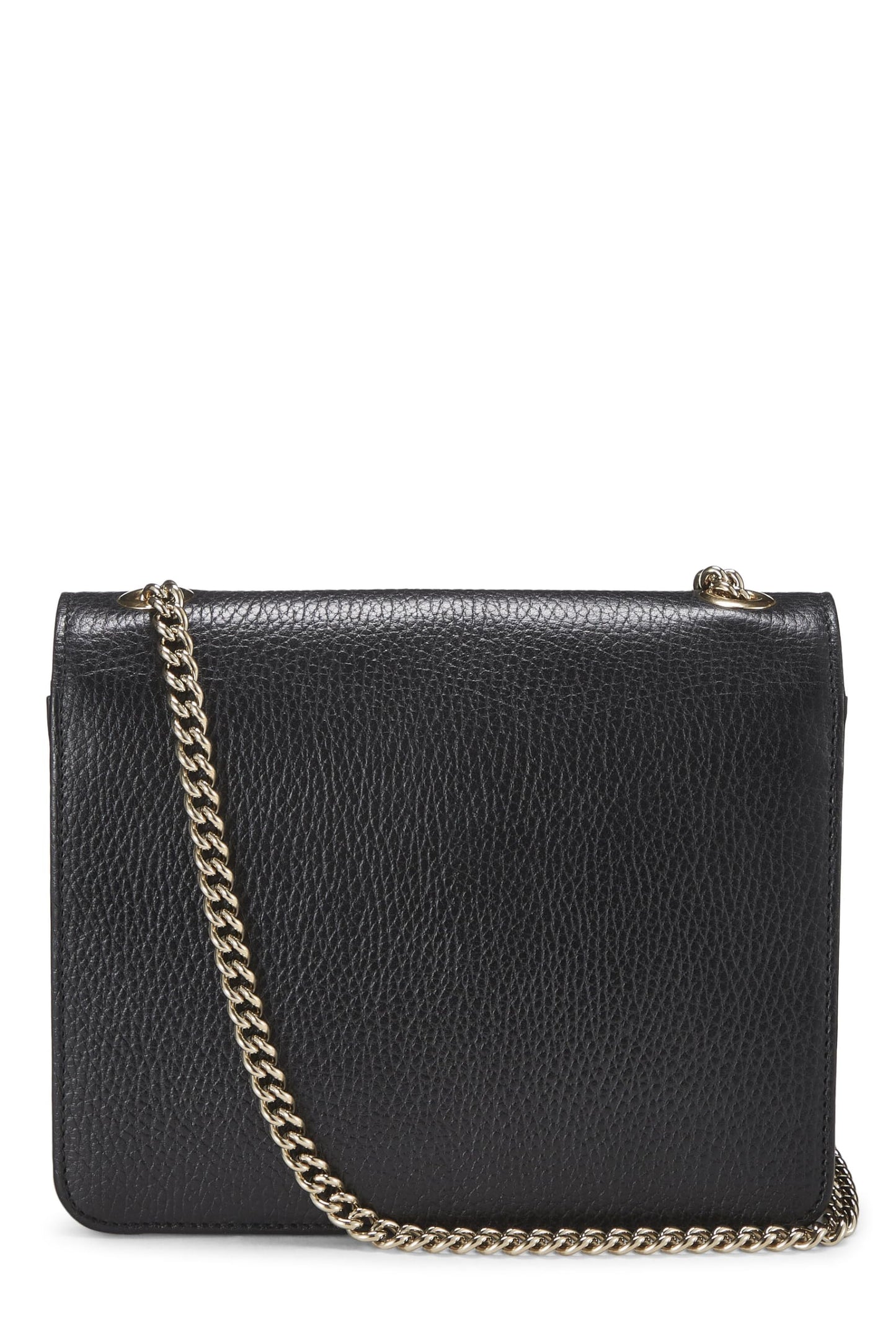 Gucci, Black Leather Interlocking Crossbody Small, Black