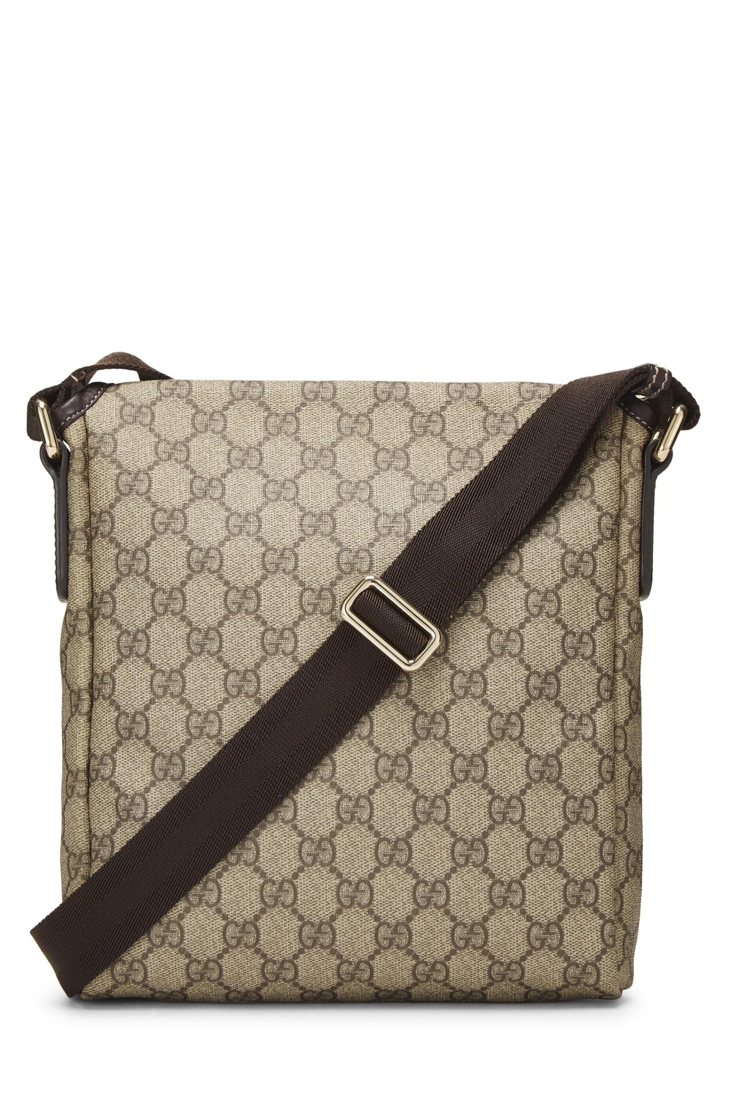 Gucci, Original GG Supreme Canvas Flap Messenger Small, Brown
