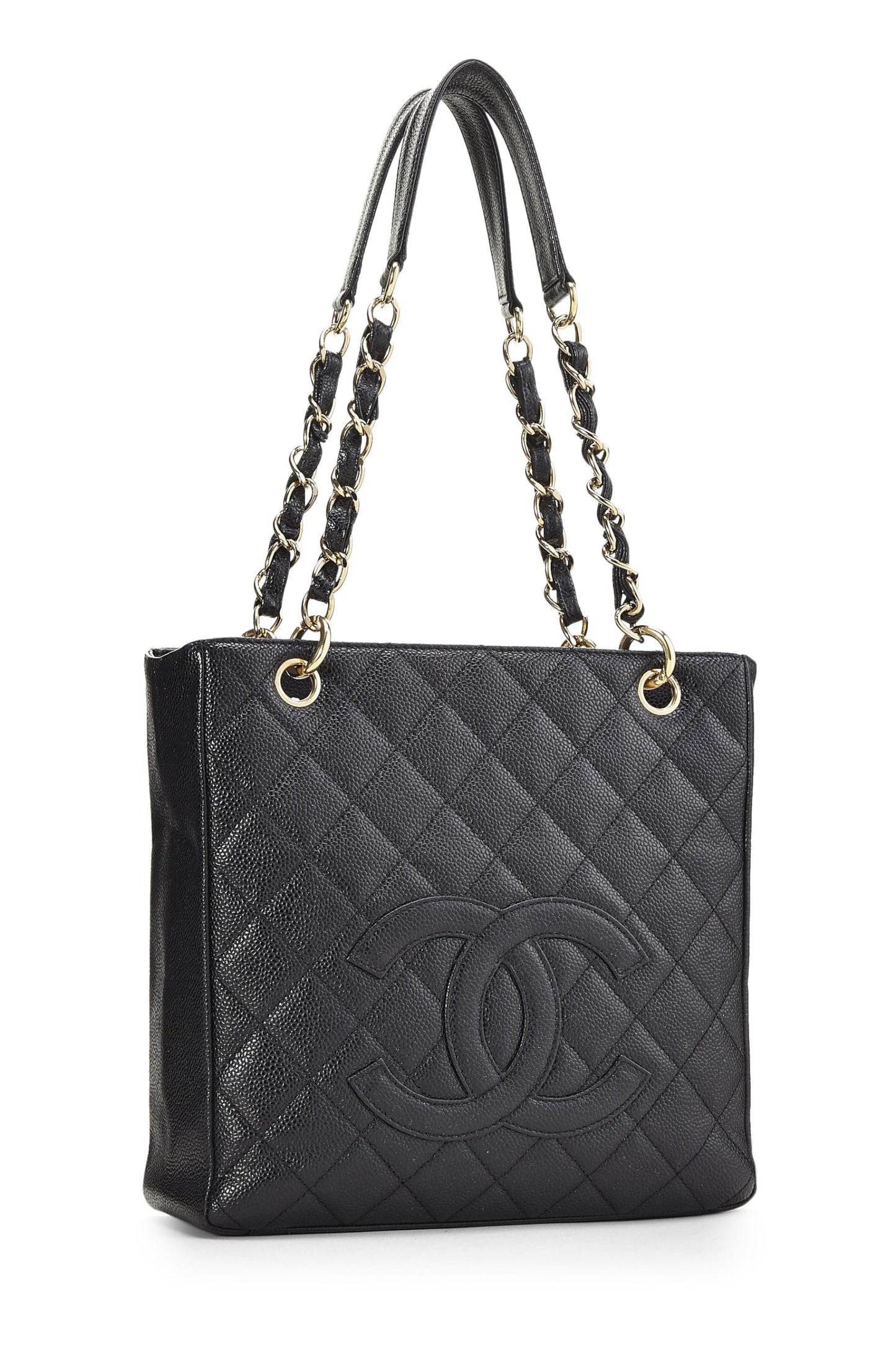Chanel, Black Quilted Caviar Petite Shopping Tote (PST), Black