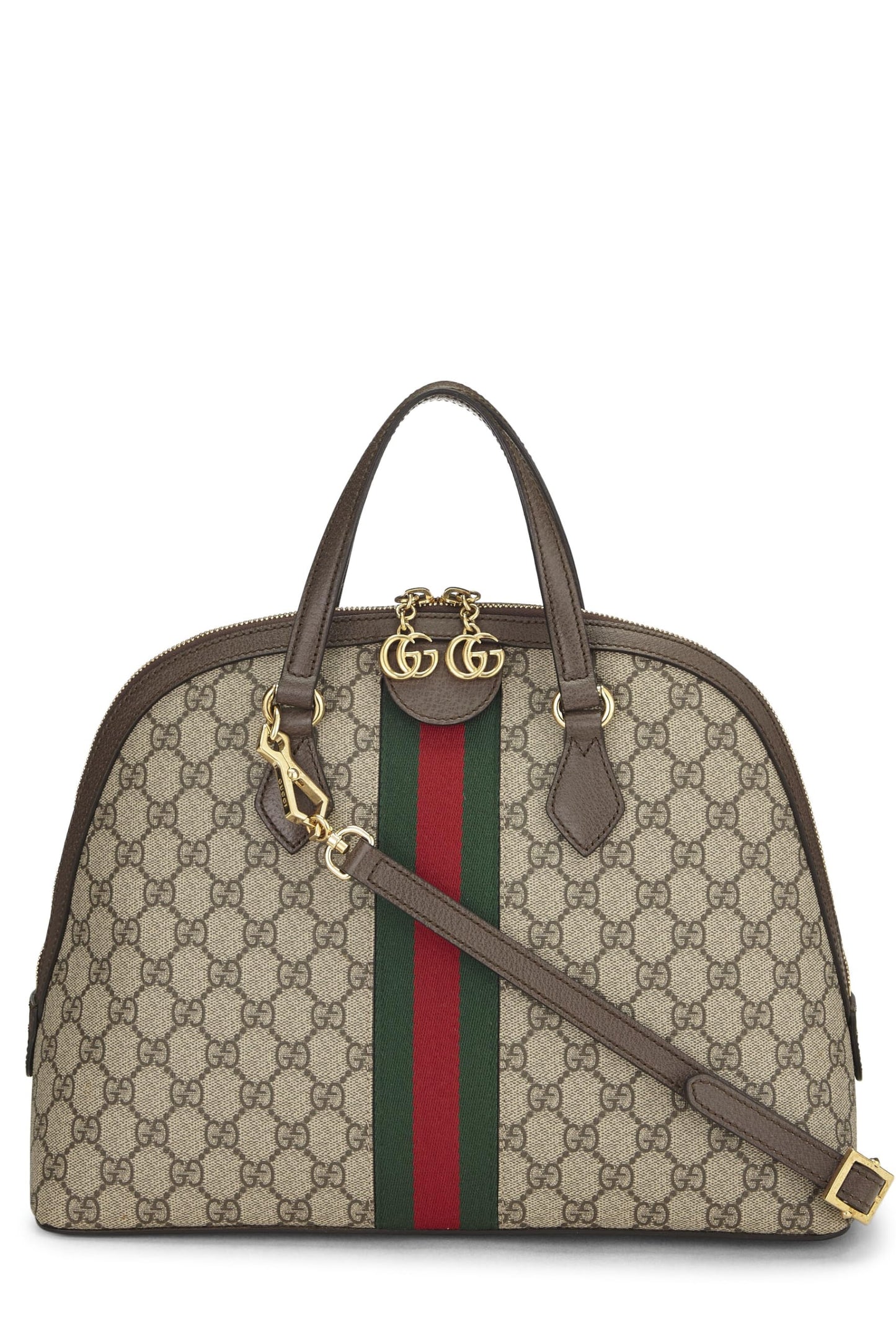 Gucci, Original GG Supreme Ophidia Dome Bag Medium, Brown