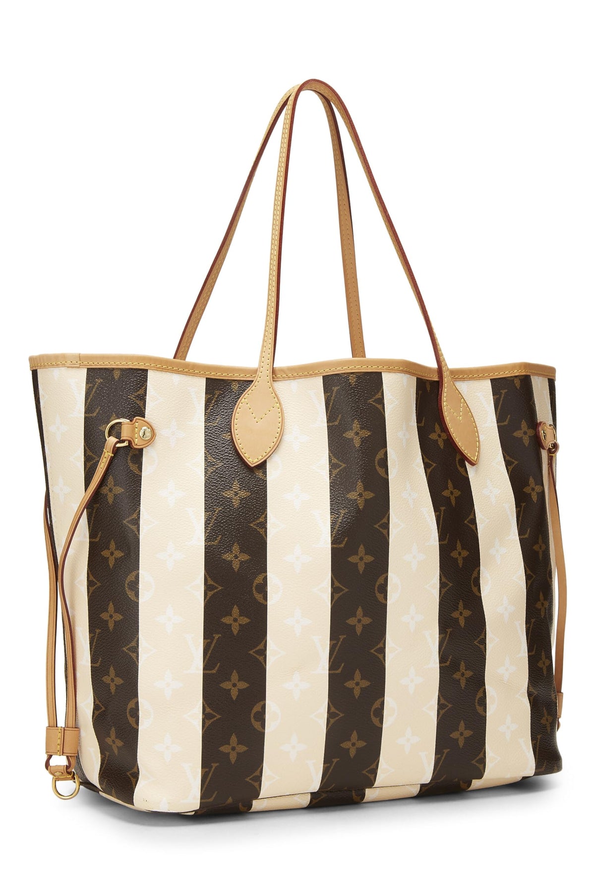 Louis Vuitton, Monogram Canvas Cream Rayures Neverfull MM, Cream