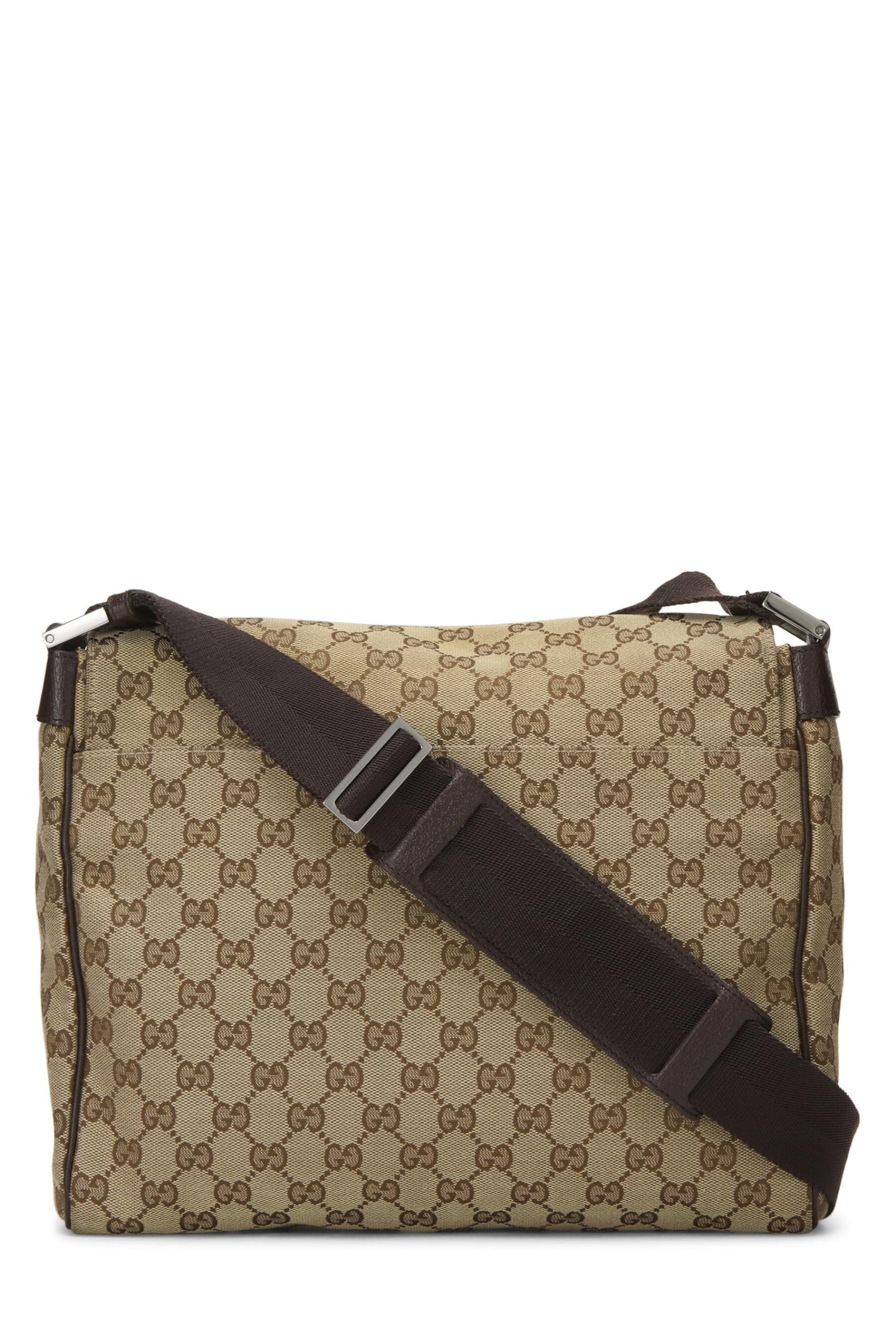 Gucci, Brown Original GG Canvas Flap Messenger, Brown