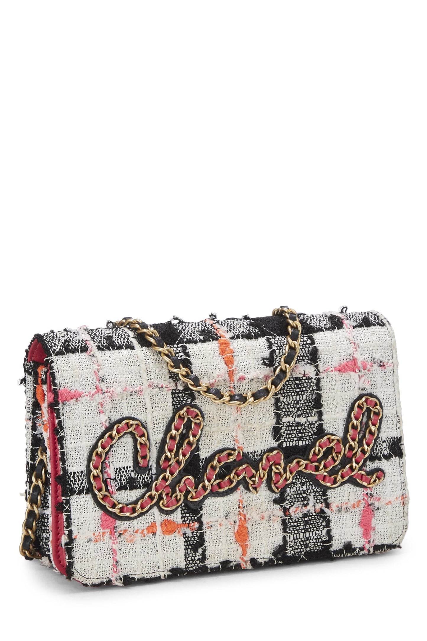 Chanel, Multicolor Plaid Tweed Wallet on Chain (WOC), Multi