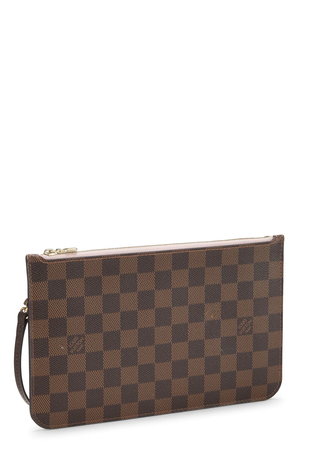 Louis Vuitton, Damier Ebene Neverfull Pouch MM, Pink