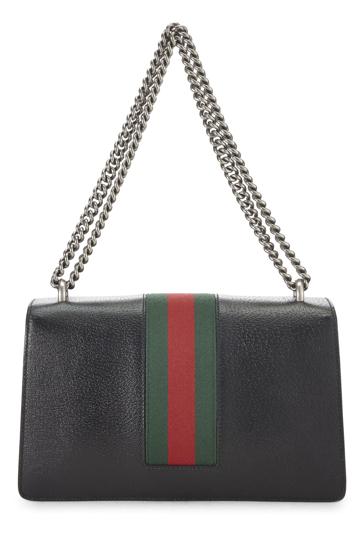 Gucci, Black Leather Dionysus Web Shoulder Bag Small, Black