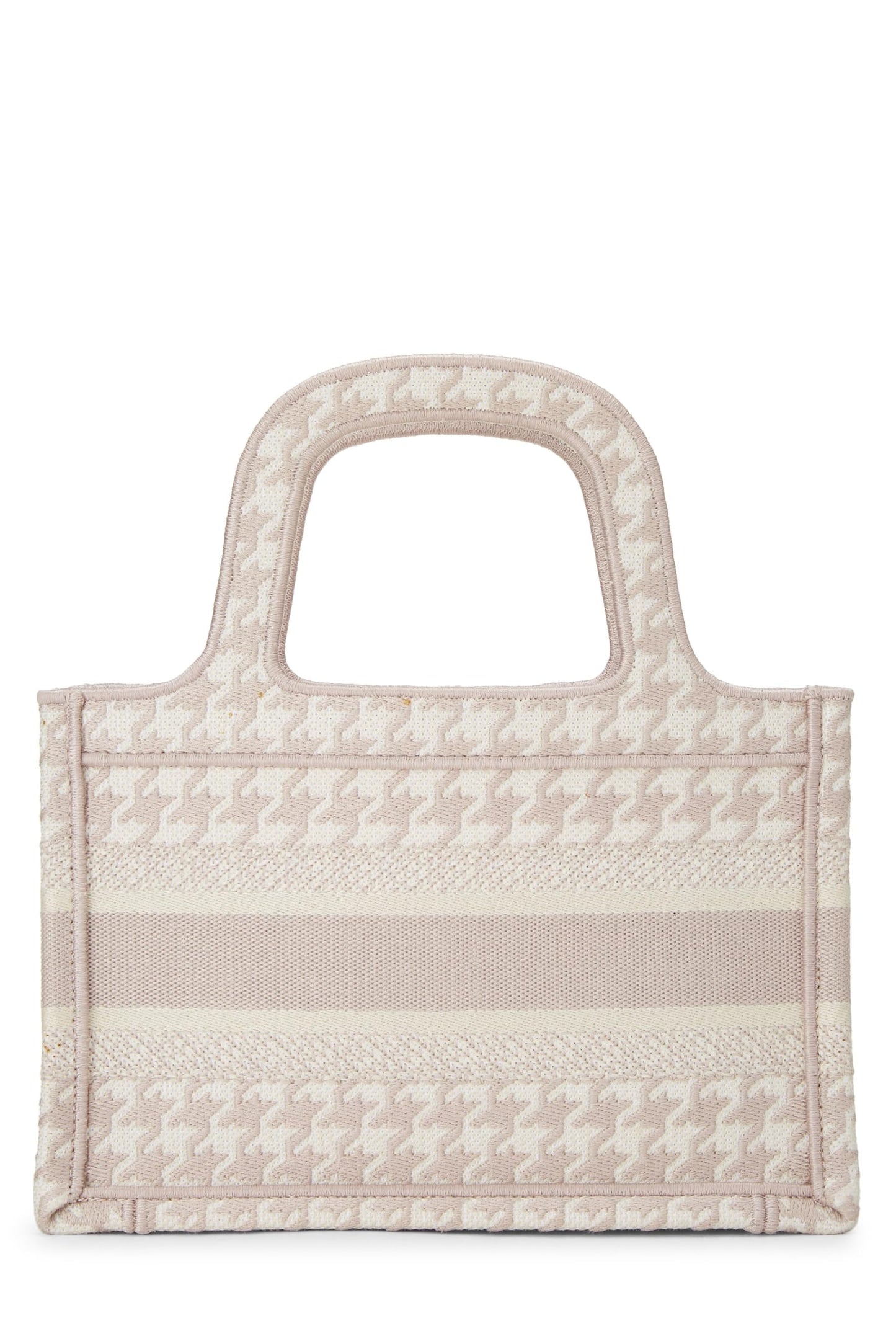 Dior, Pink Houndstooth Canvas Book Tote Mini, Pink