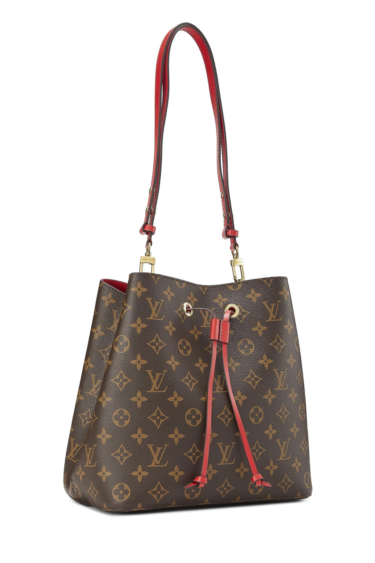 Louis Vuitton, Red Monogram Canvas Neo Noé, Red