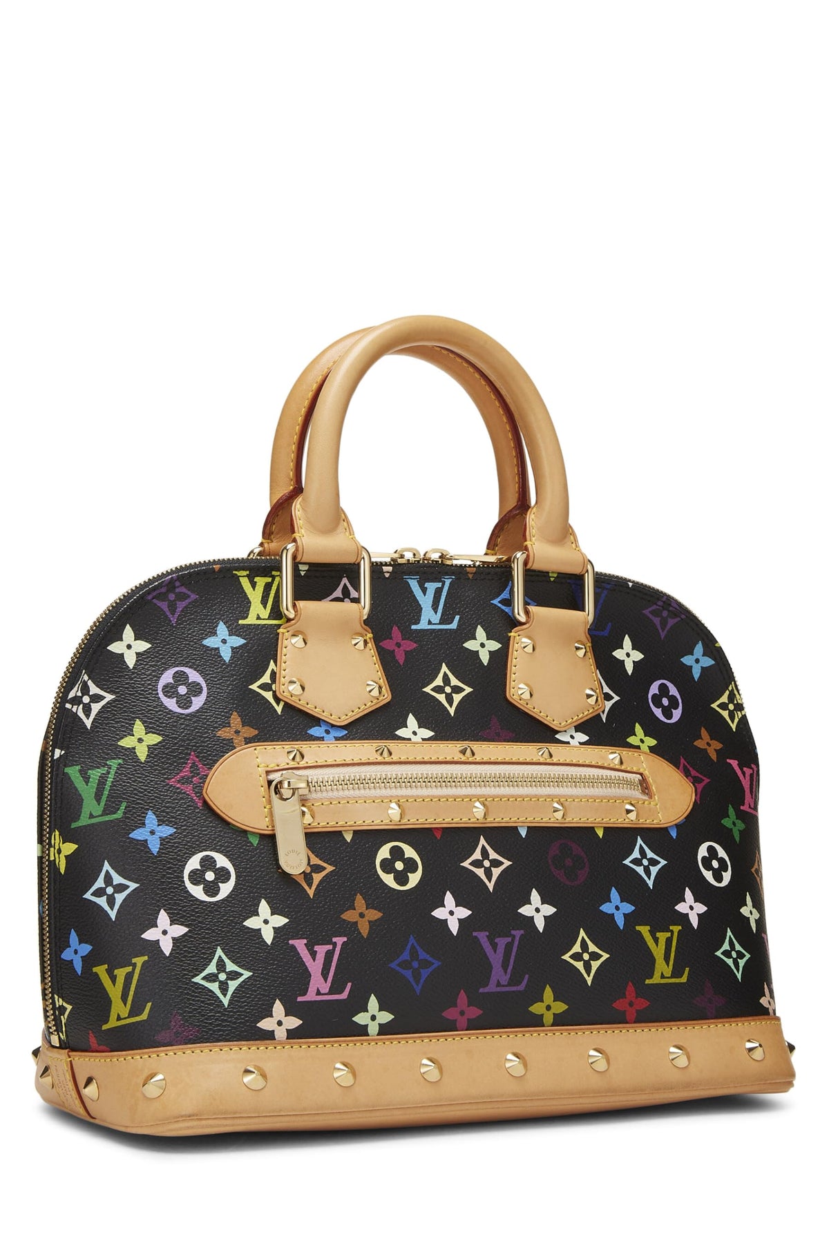 Louis Vuitton, Takashi Murakami x Louis Vuitton Black Monogram Multicolore Alma PM, Black