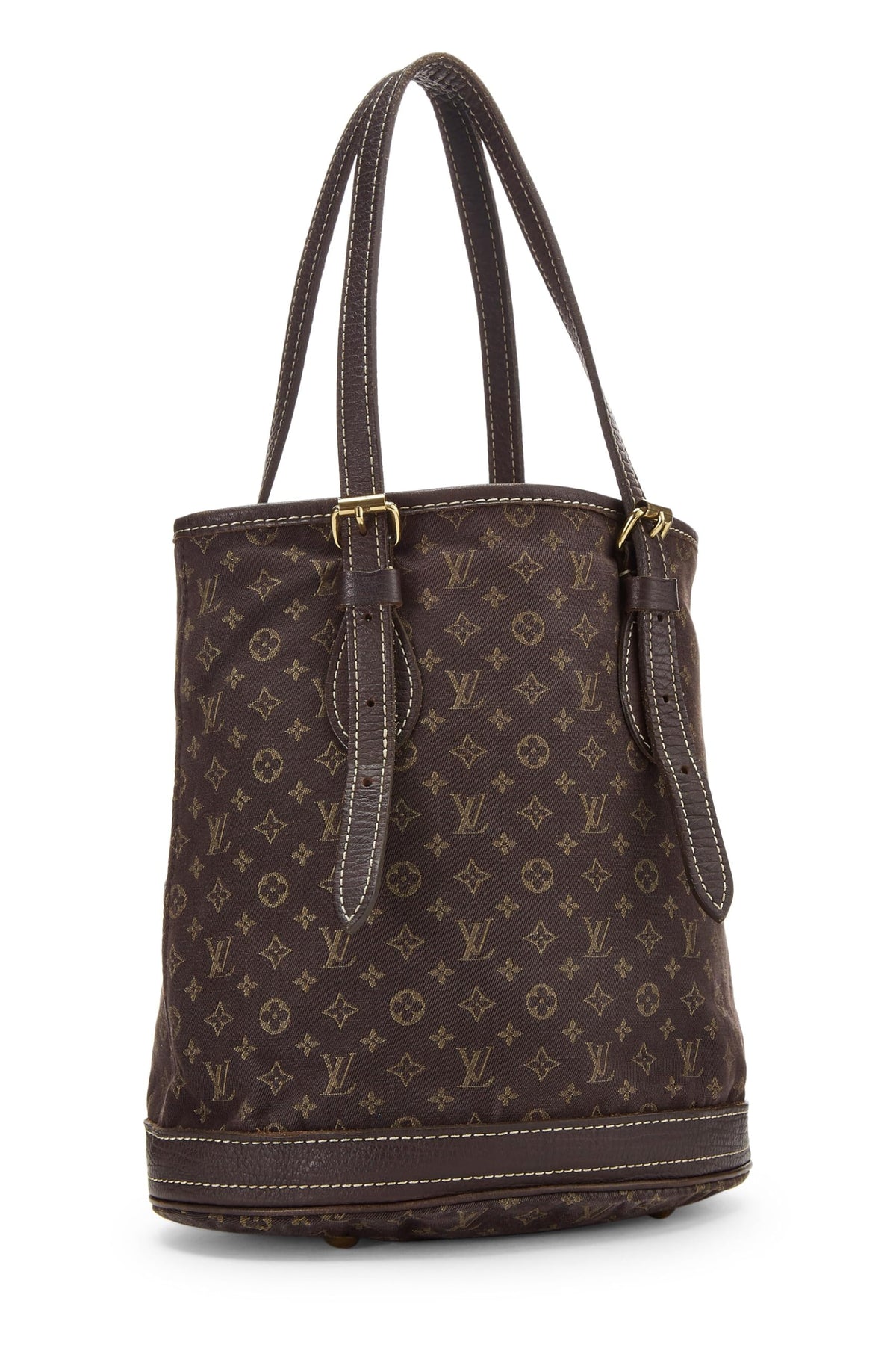 Louis Vuitton, Brown Monogram Mini Lin Bucket PM, Brown
