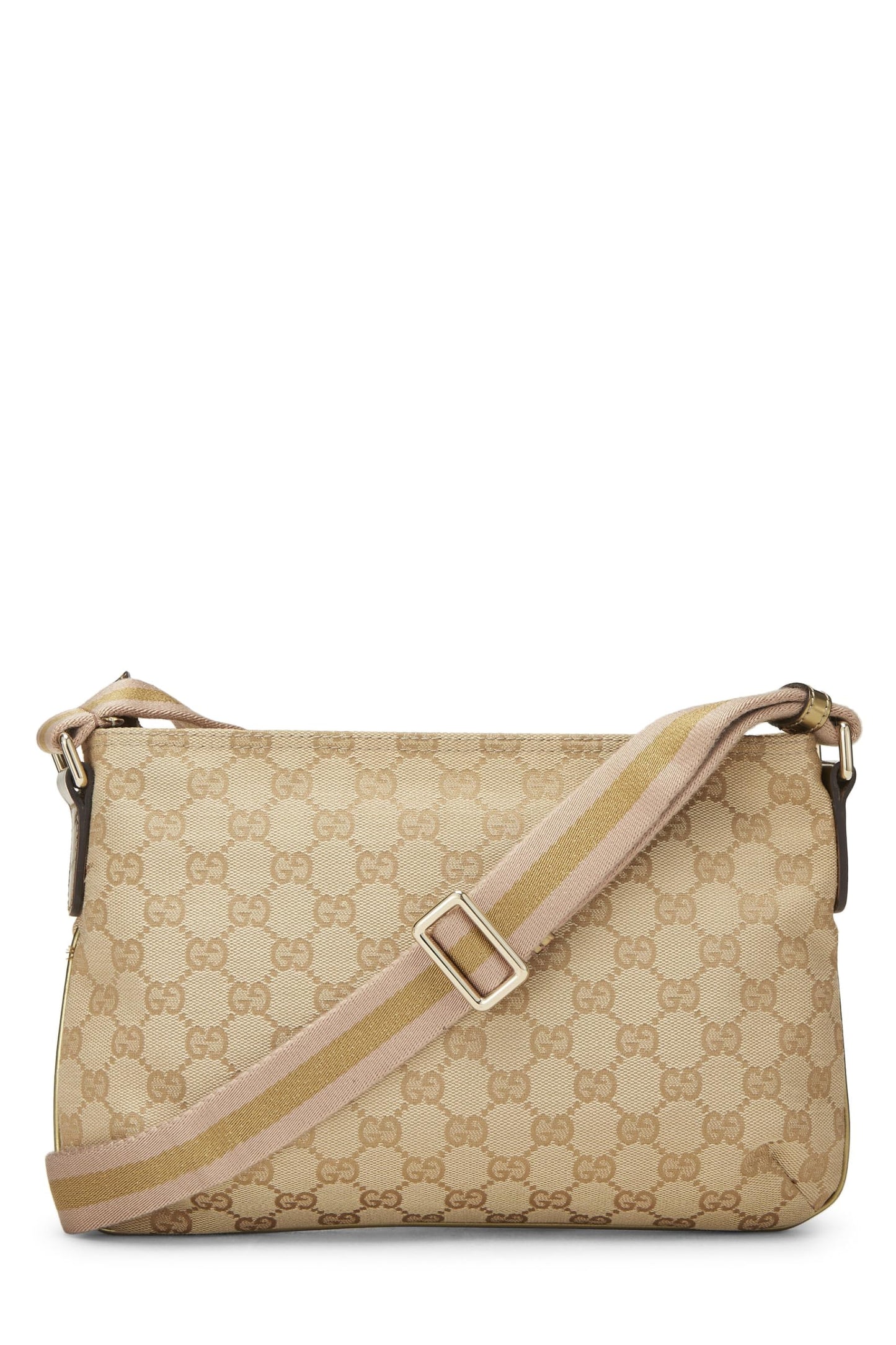 Gucci, Original GG Canvas Web Messenger, Gold