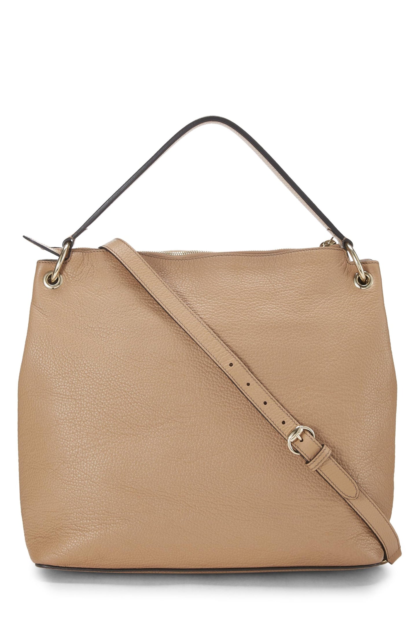 Gucci, Beige Leather Soho Convertible Hobo Large, Beige