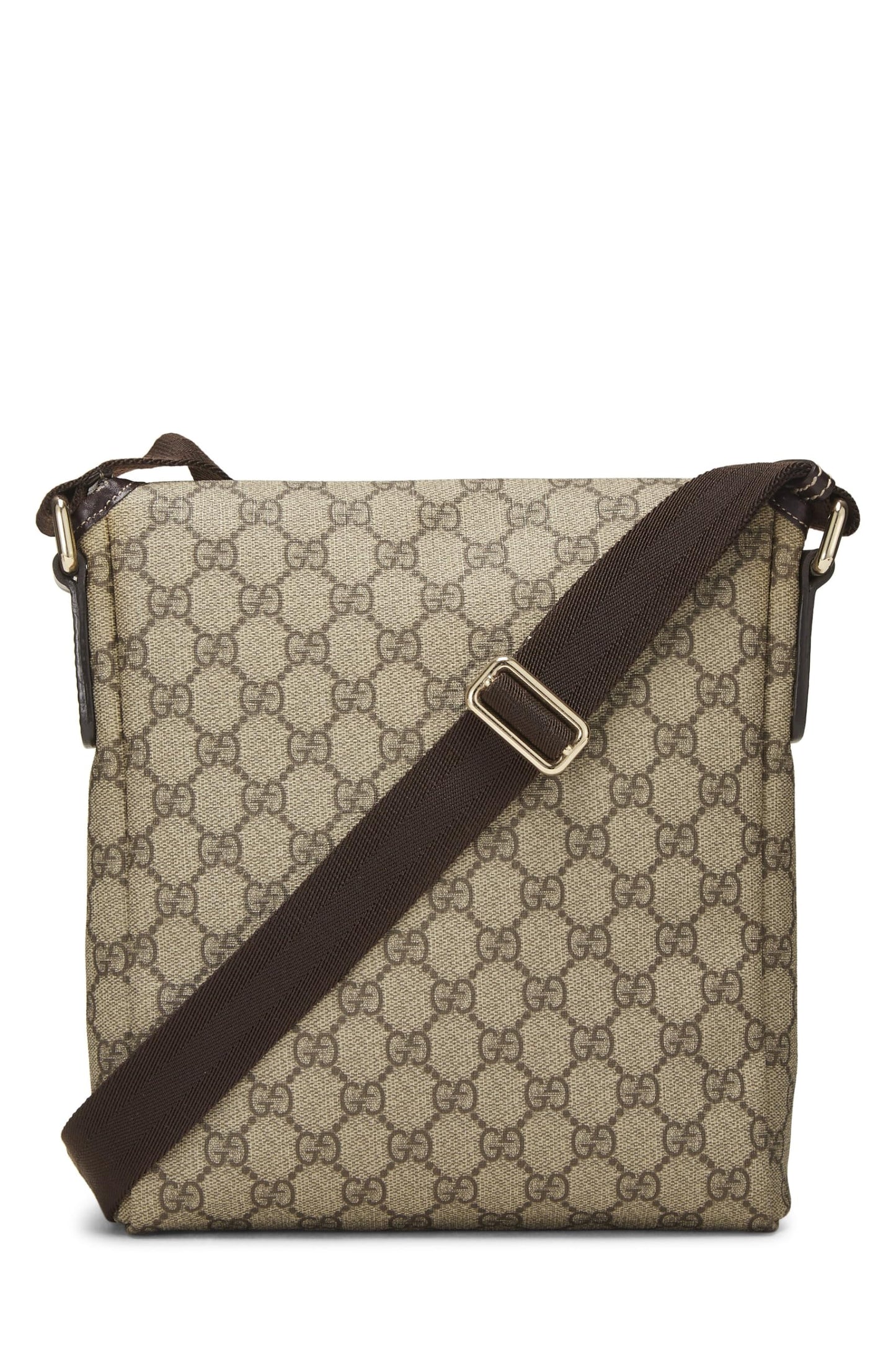 Gucci, Original GG Supreme Canvas Flap Messenger Small, Brown
