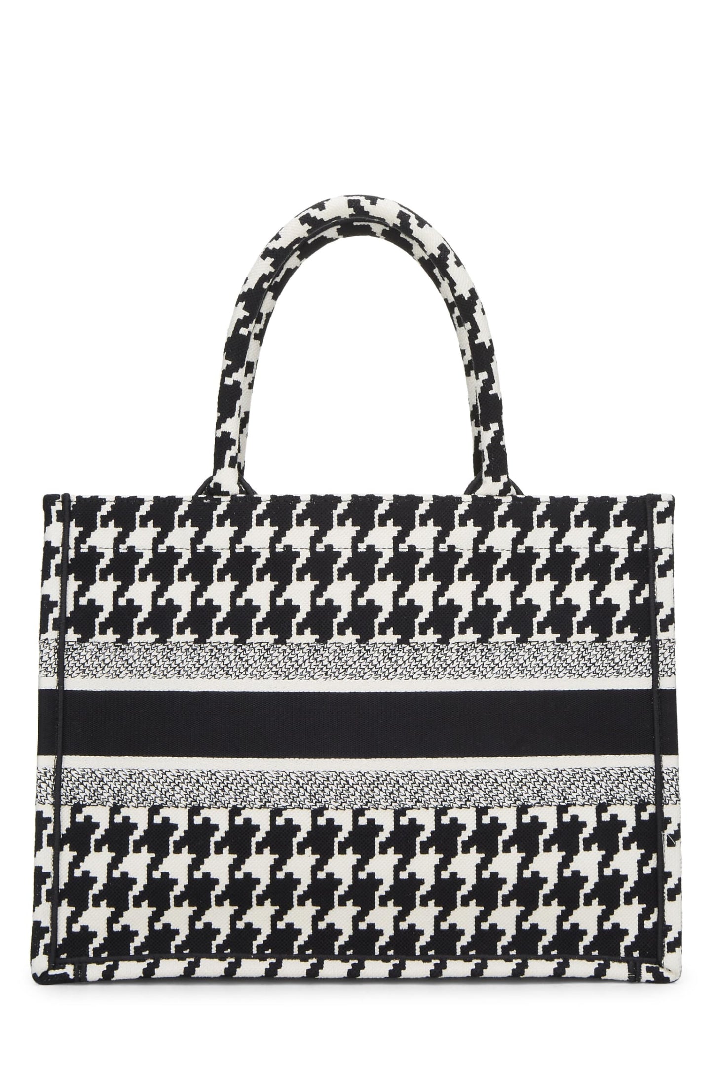 Dior, Black & White Houndstooth Book Tote Medium, Multi
