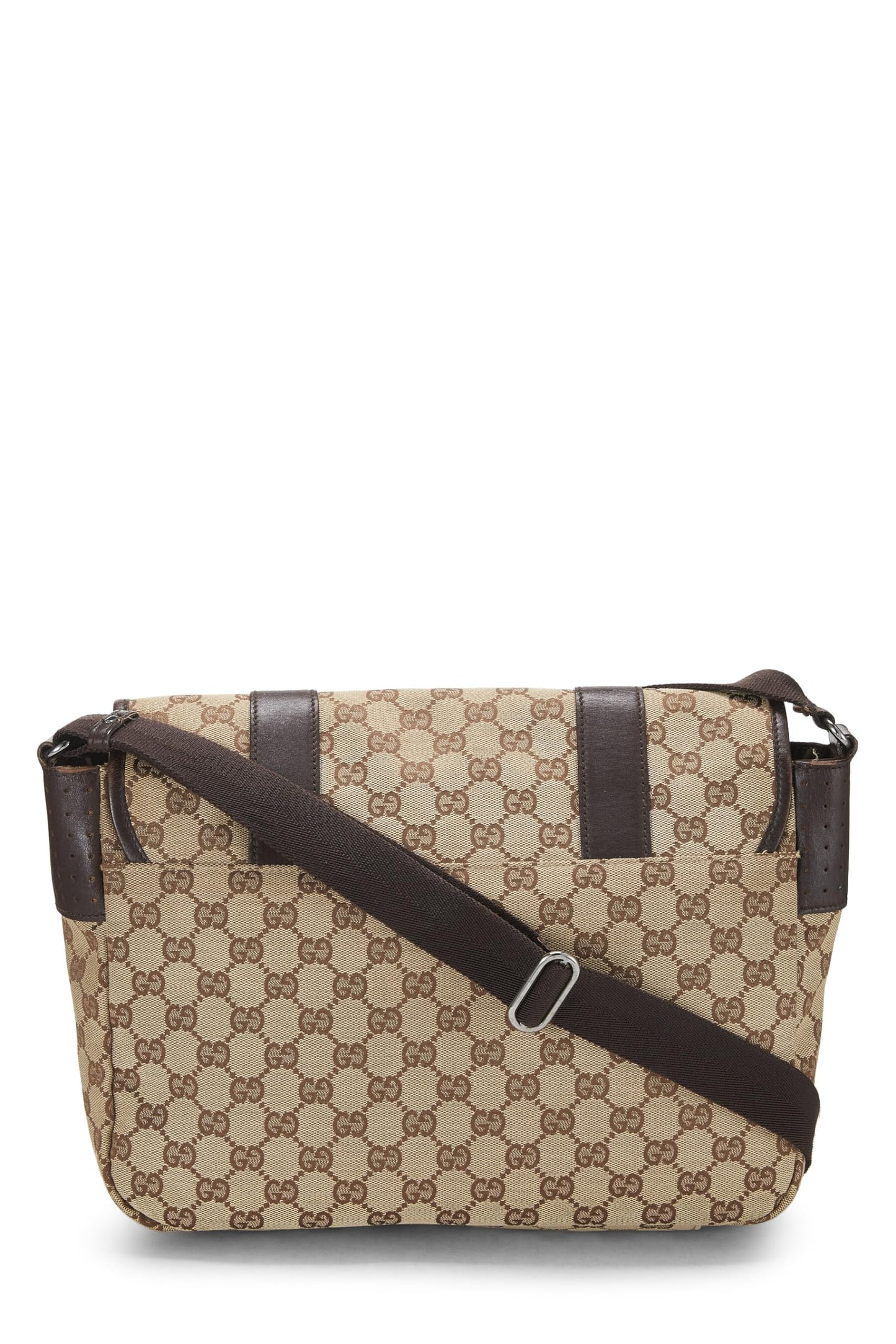 Gucci, Original GG Canvas Buckle Flap Messenger, Brown