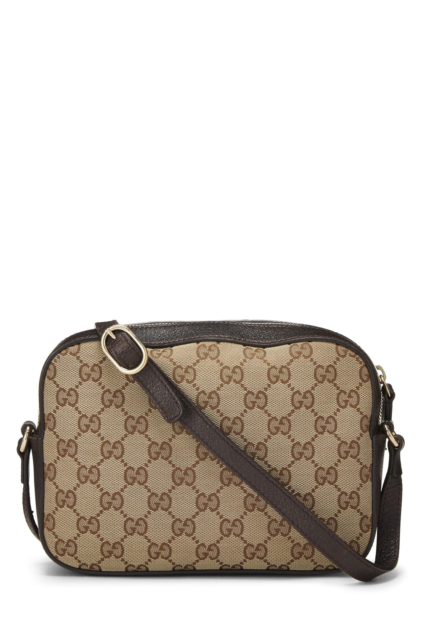 Gucci, Original GG Canvas Webby Shoulder Bag Small, Brown