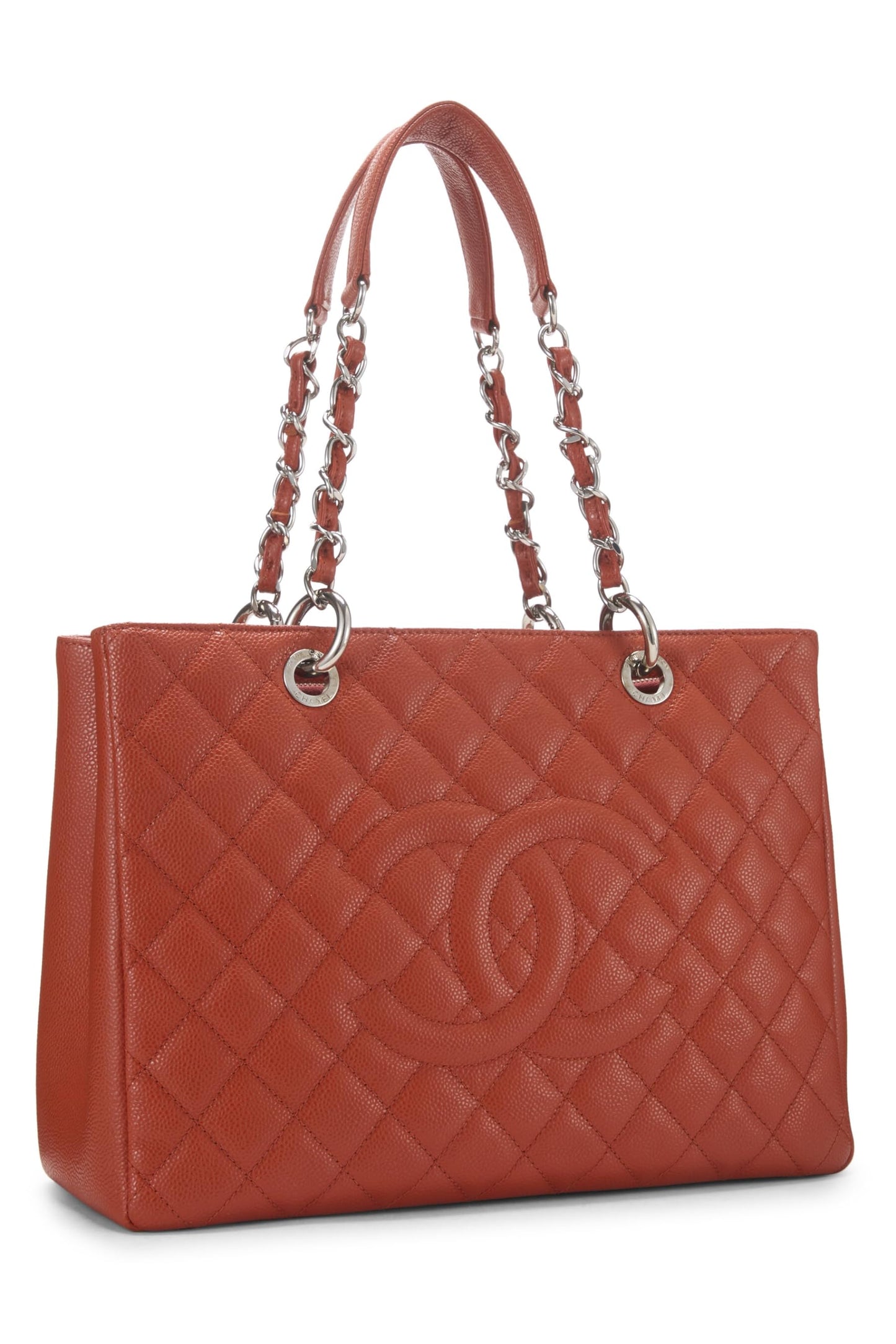Chanel, Orange Caviar Grand Shopping Tote (GST), Orange