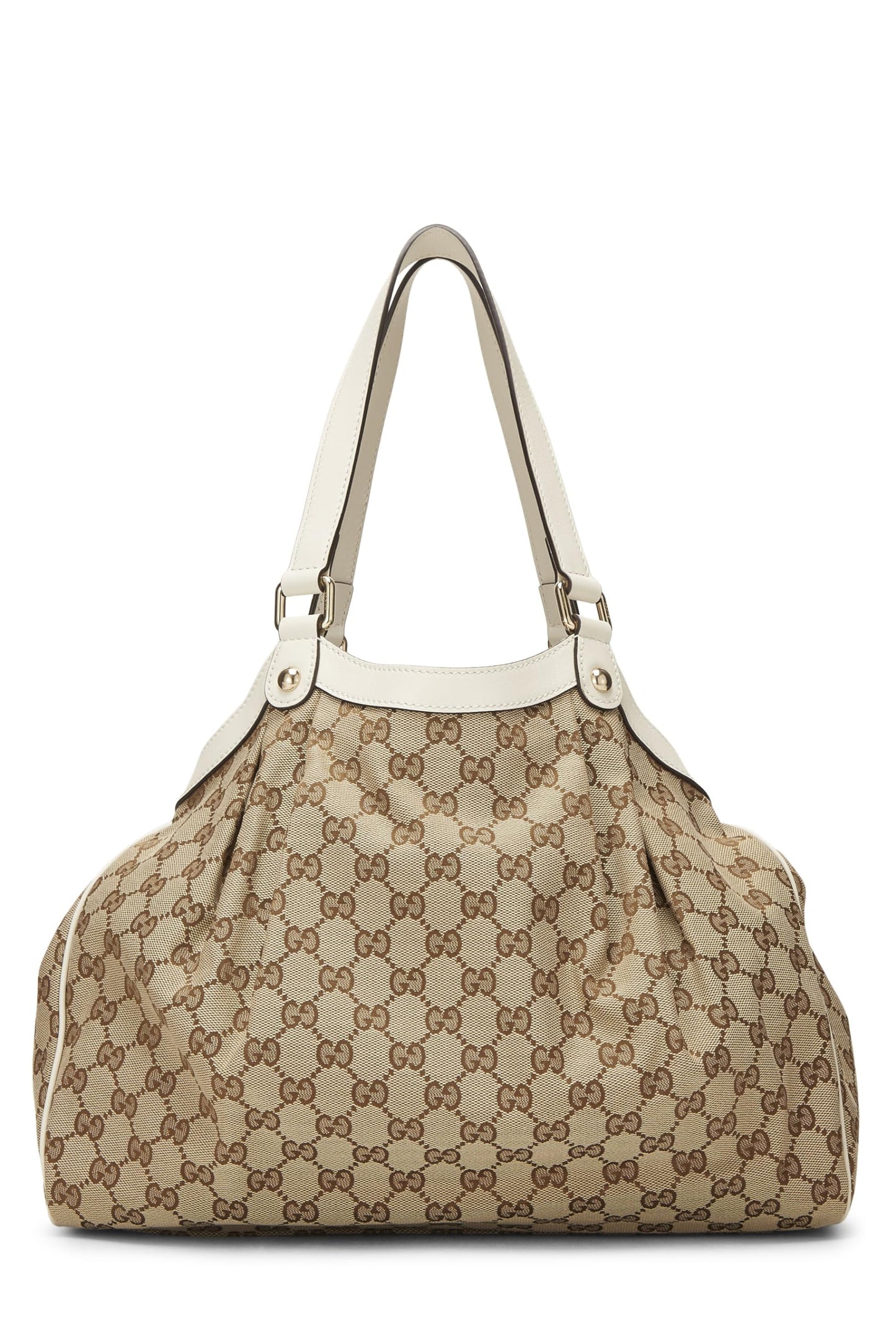Gucci, Cream Original GG Canvas Sukey Tote, White