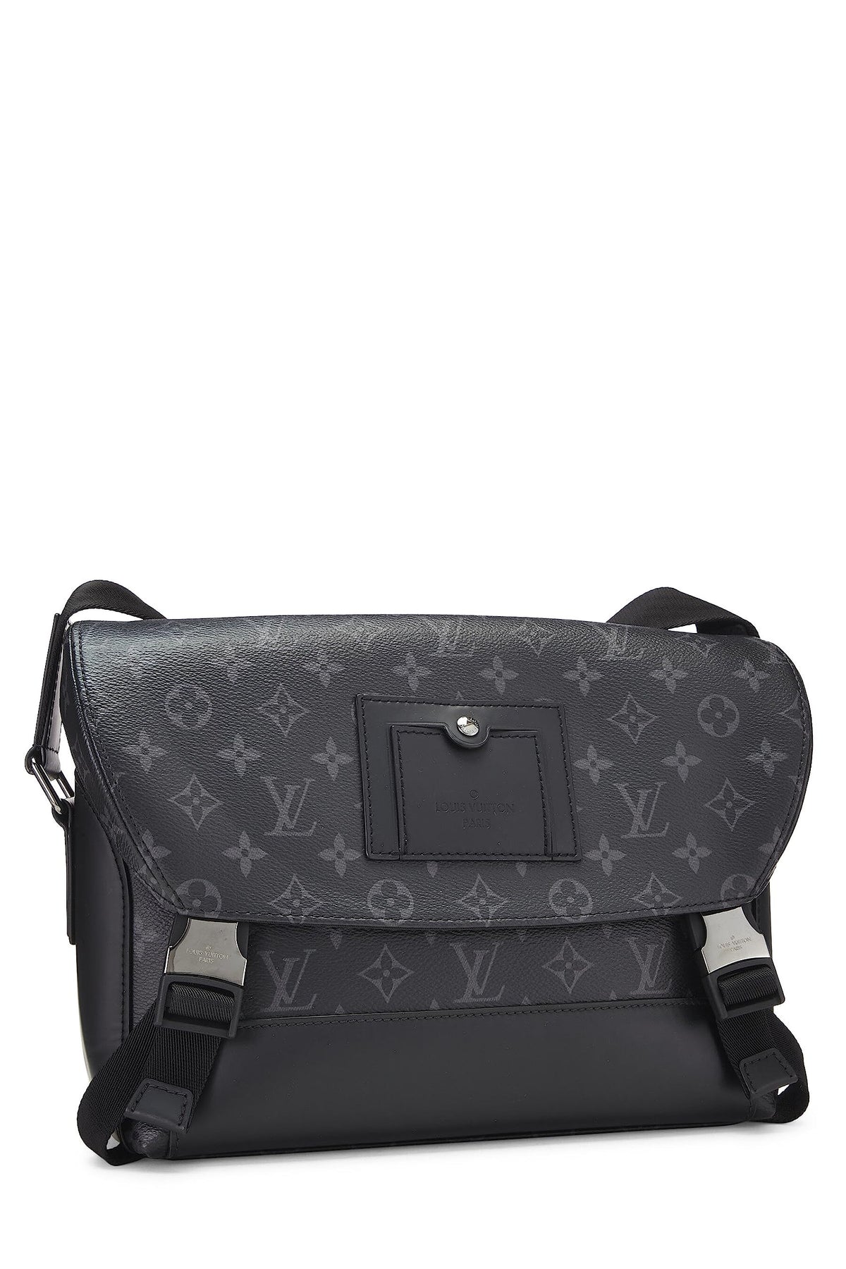 Louis Vuitton, Black Monogram Eclipse Voyager Messenger PM, Black